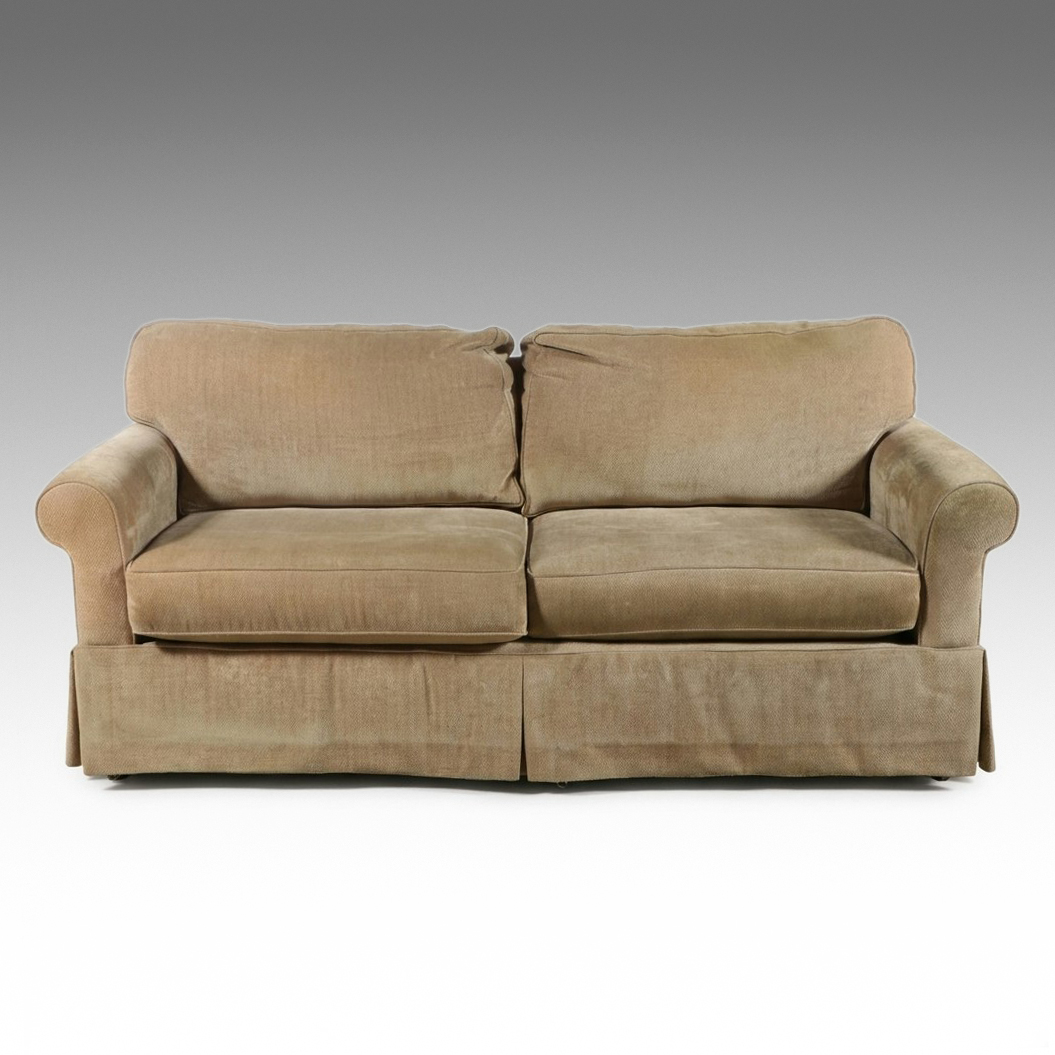 Broyhill Herringbone Pattern Upholstered Sofa