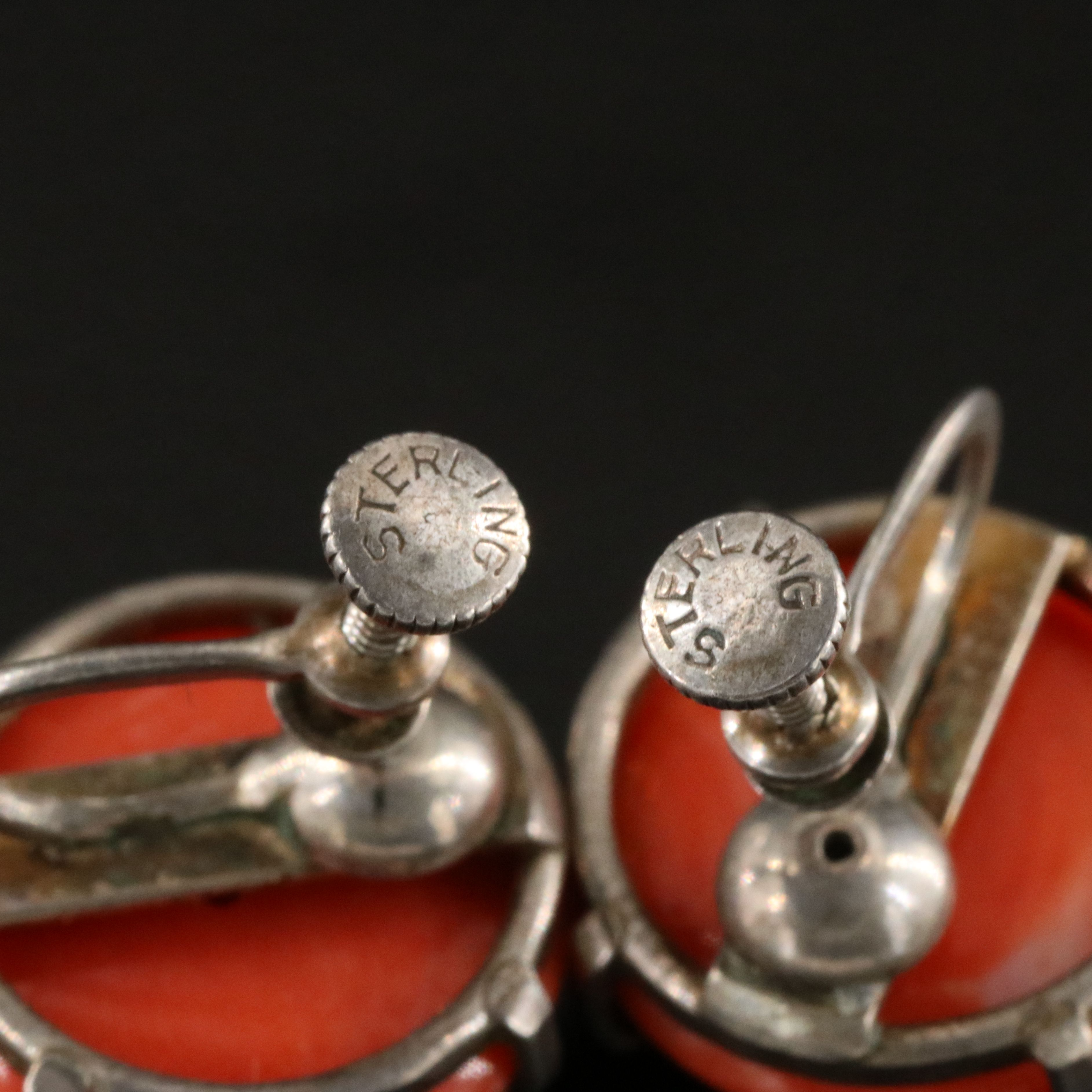 Sterling and Coral Featured in Vintage Earring Collection