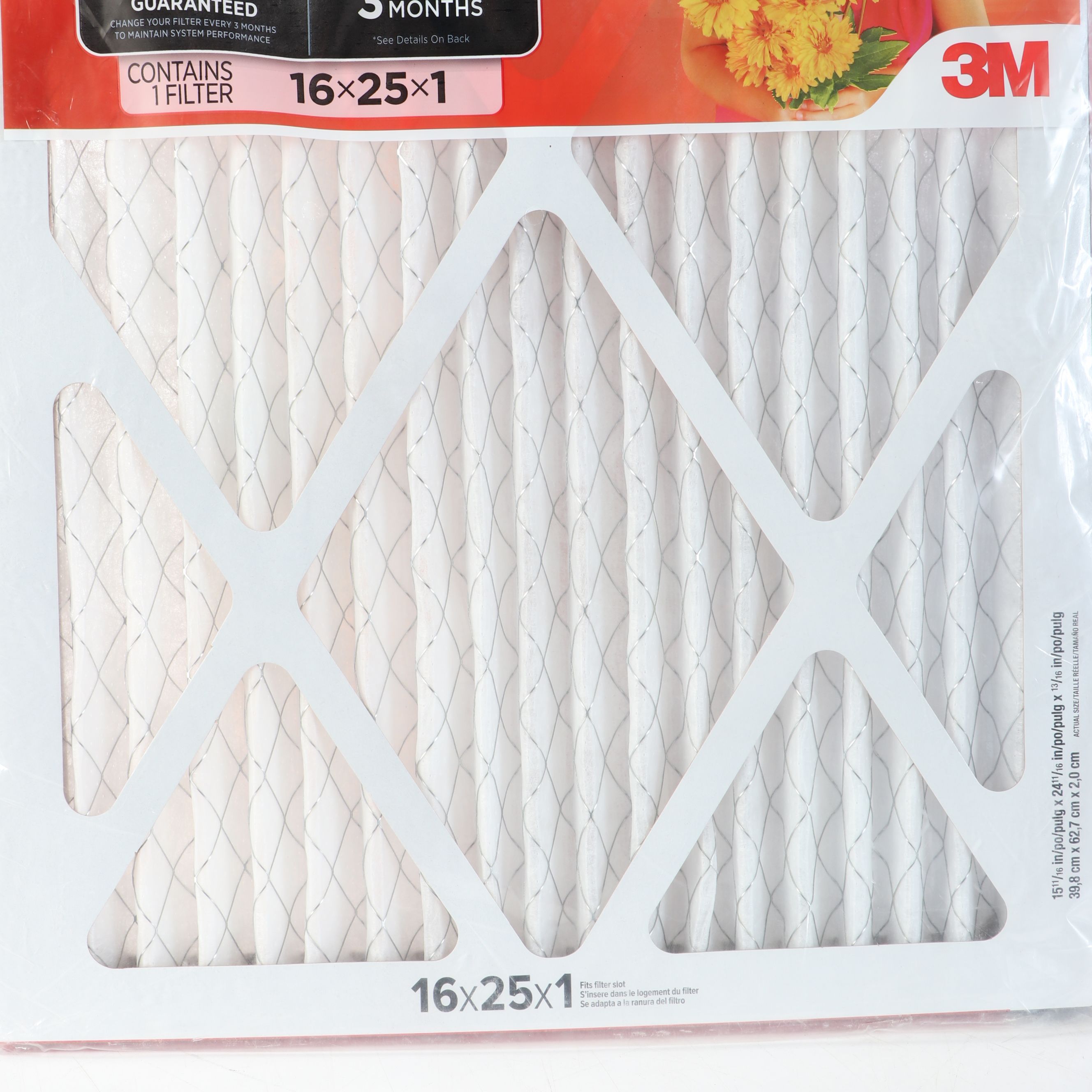 3M Filtrete Allergen Defense HVAC Air Filter, 16" x 25" x 1"