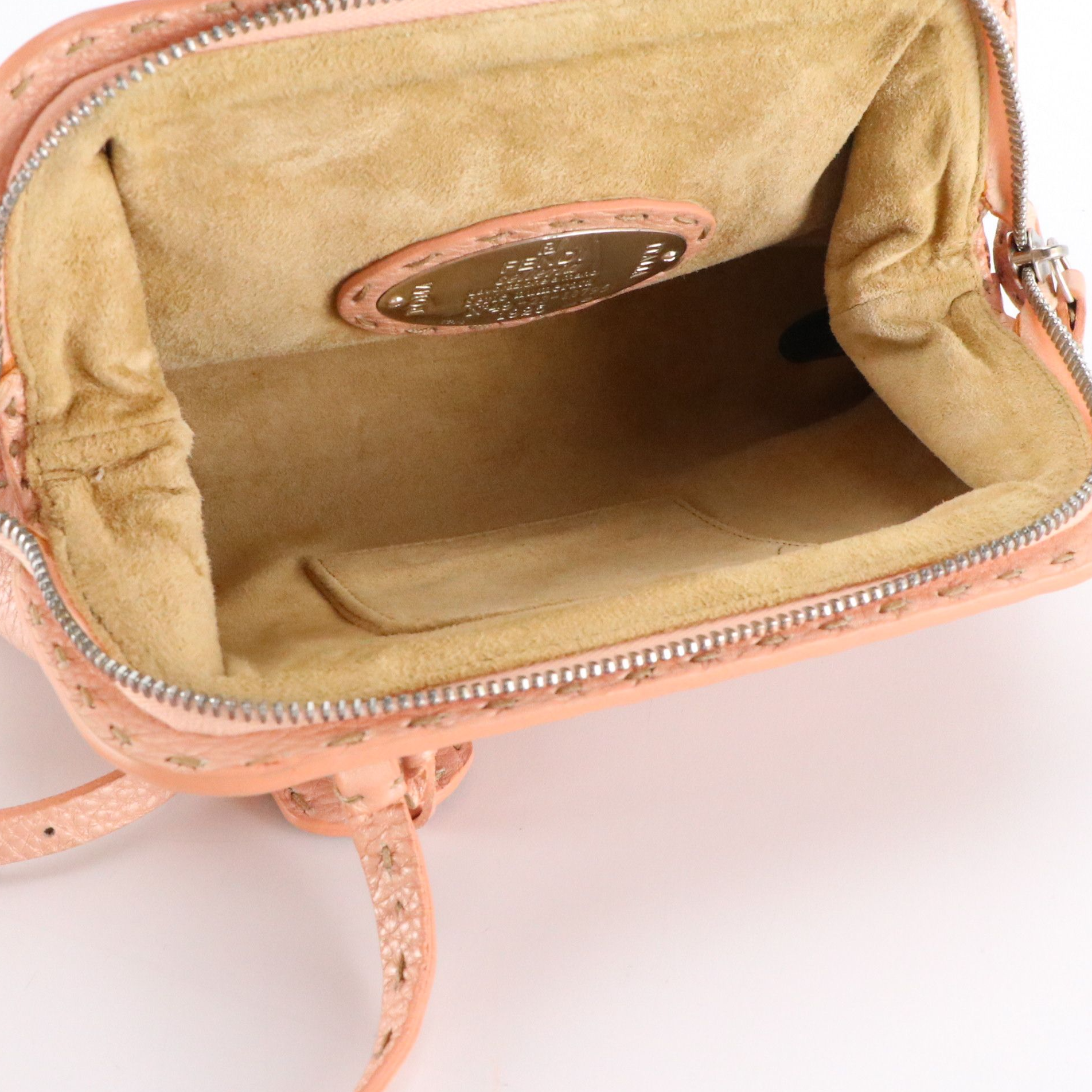Fendi Selleria Small Doctors Crossbody Bag in Blush Pink Pearlescent Leather