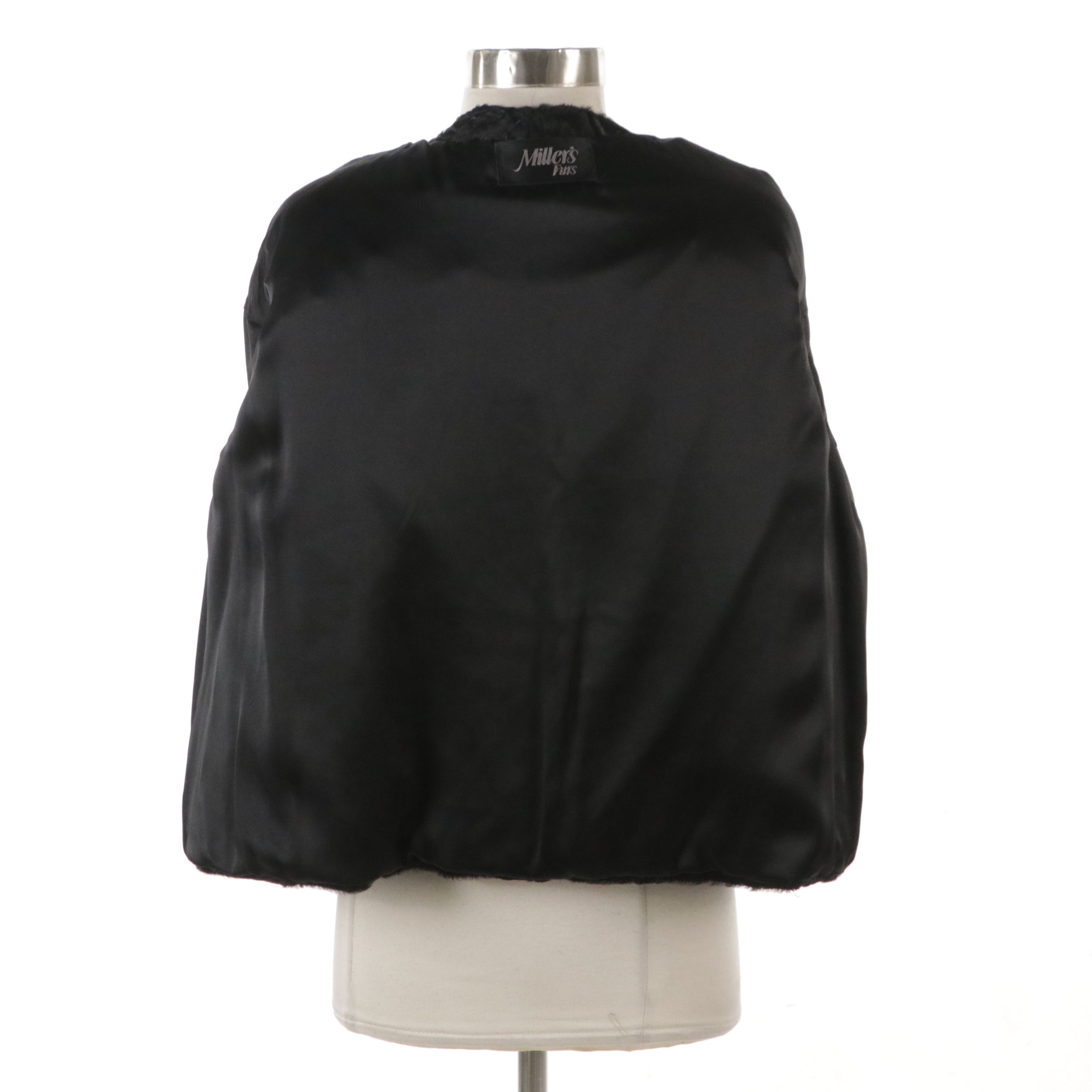 Swakara Lamb Fur Jacket with Mink Fur Trim from Miller's Furs