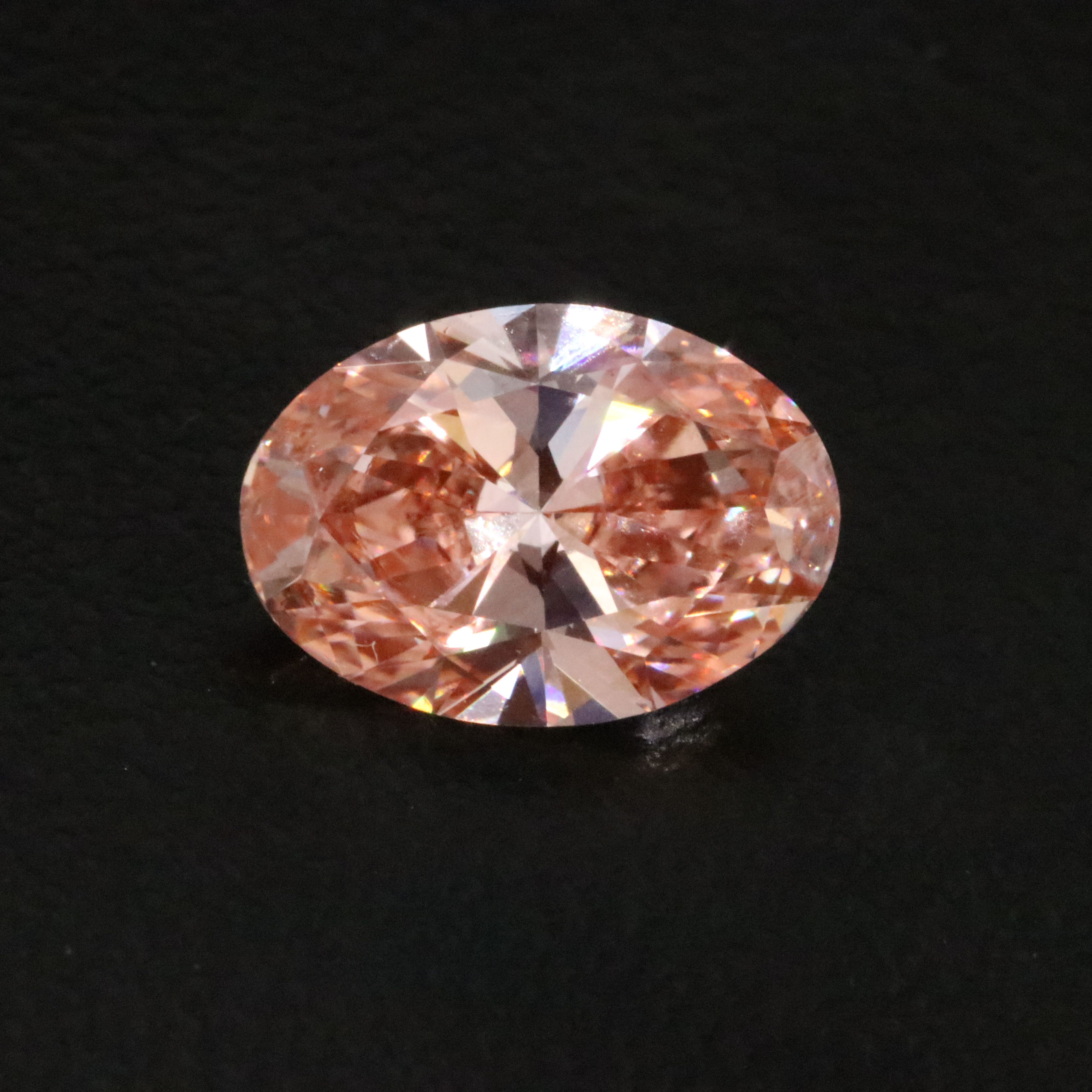 Loose 2.05 CT Lab Grown Diamond Fancy Vivid Orangy Pink Diamond with IGI Report