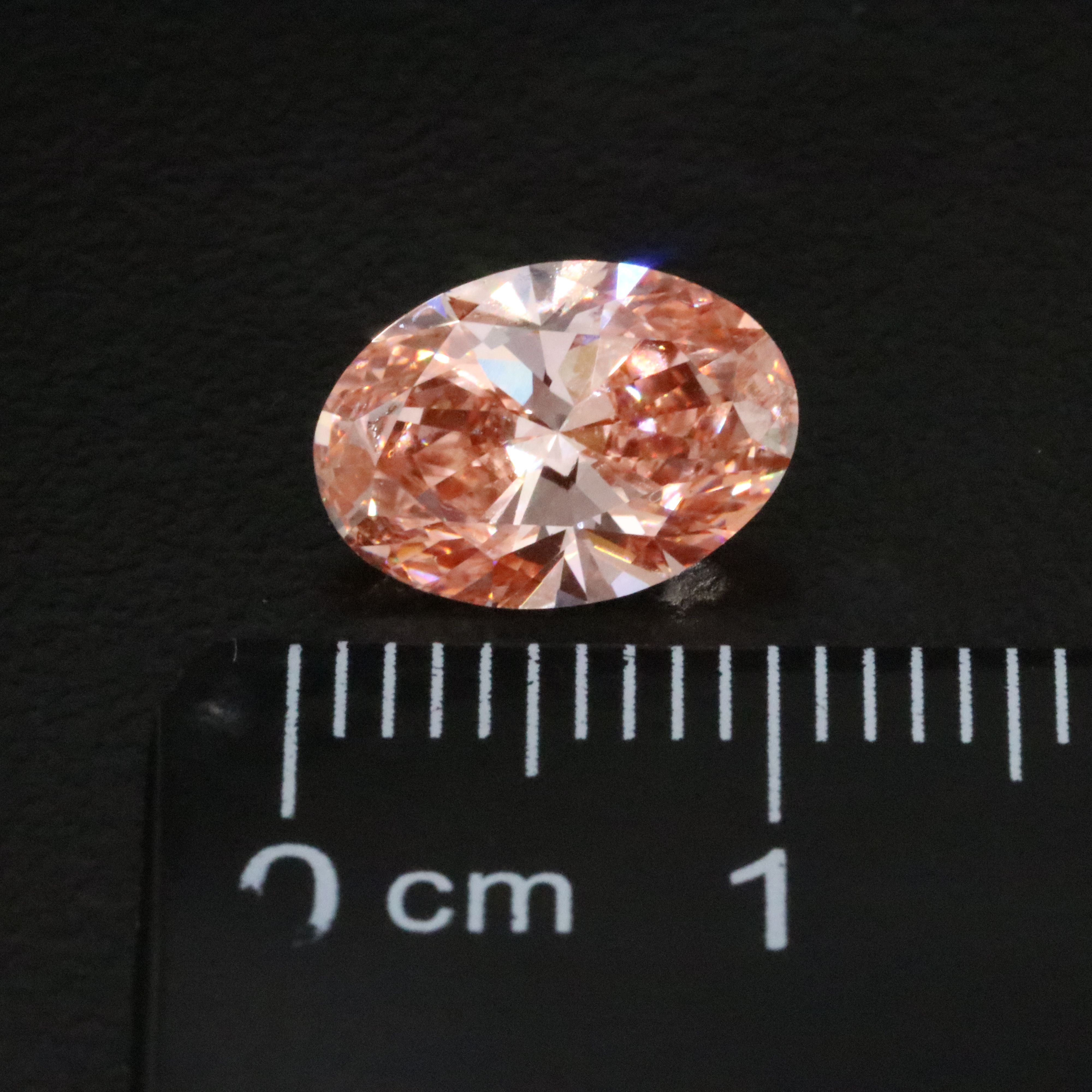 Loose 2.05 CT Lab Grown Diamond Fancy Vivid Orangy Pink Diamond with IGI Report