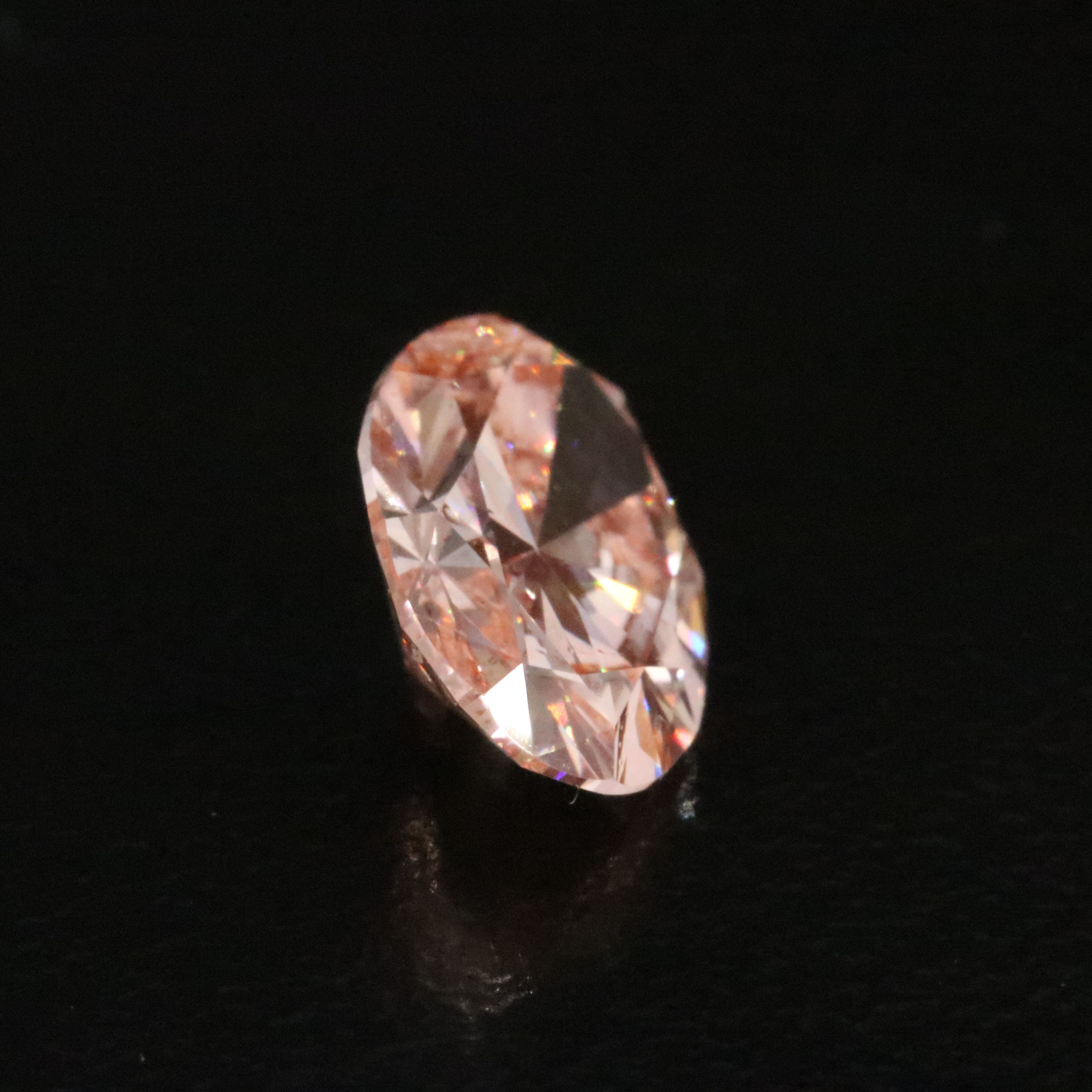 Loose 2.05 CT Lab Grown Diamond Fancy Vivid Orangy Pink Diamond with IGI Report