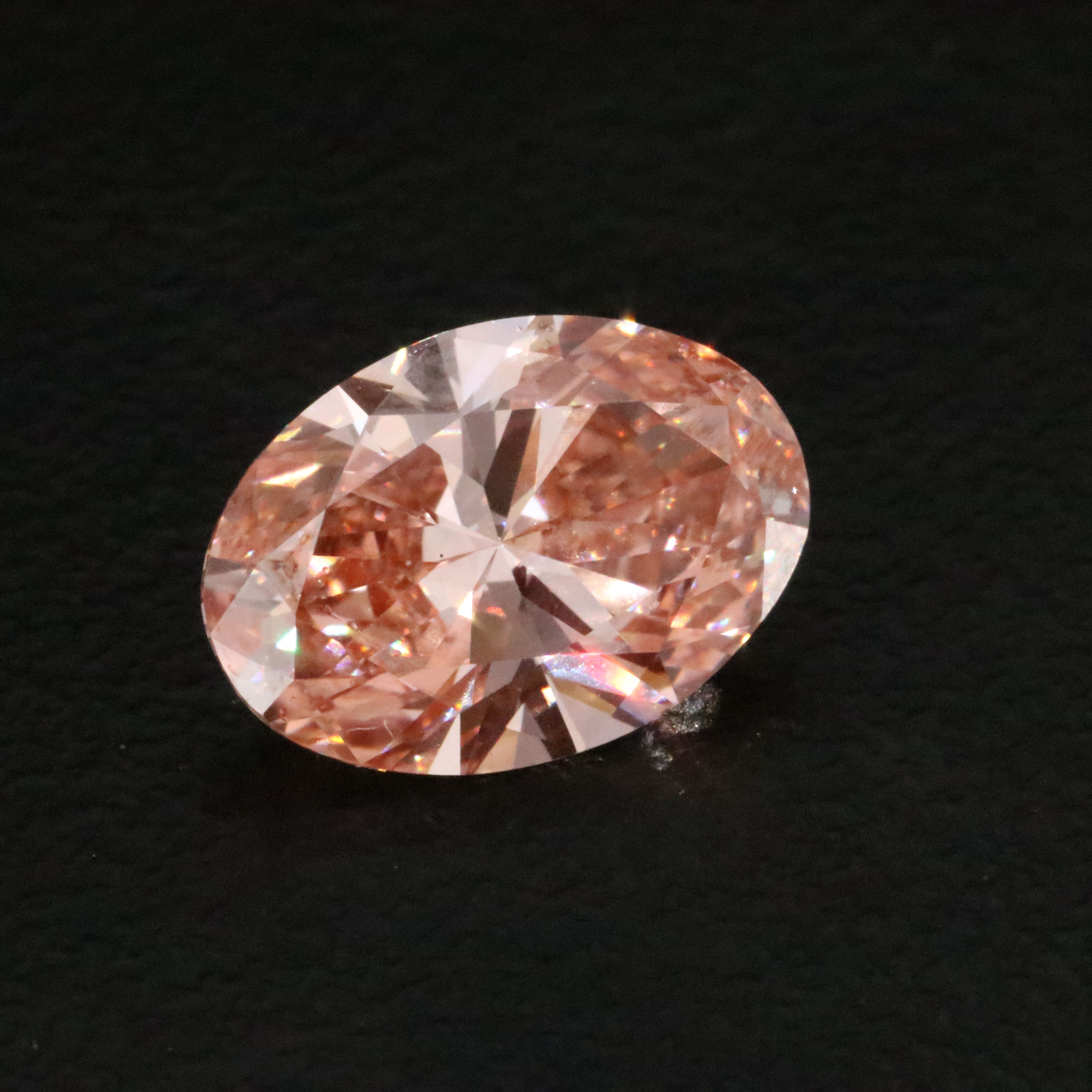 Loose 2.05 CT Lab Grown Diamond Fancy Vivid Orangy Pink Diamond with IGI Report