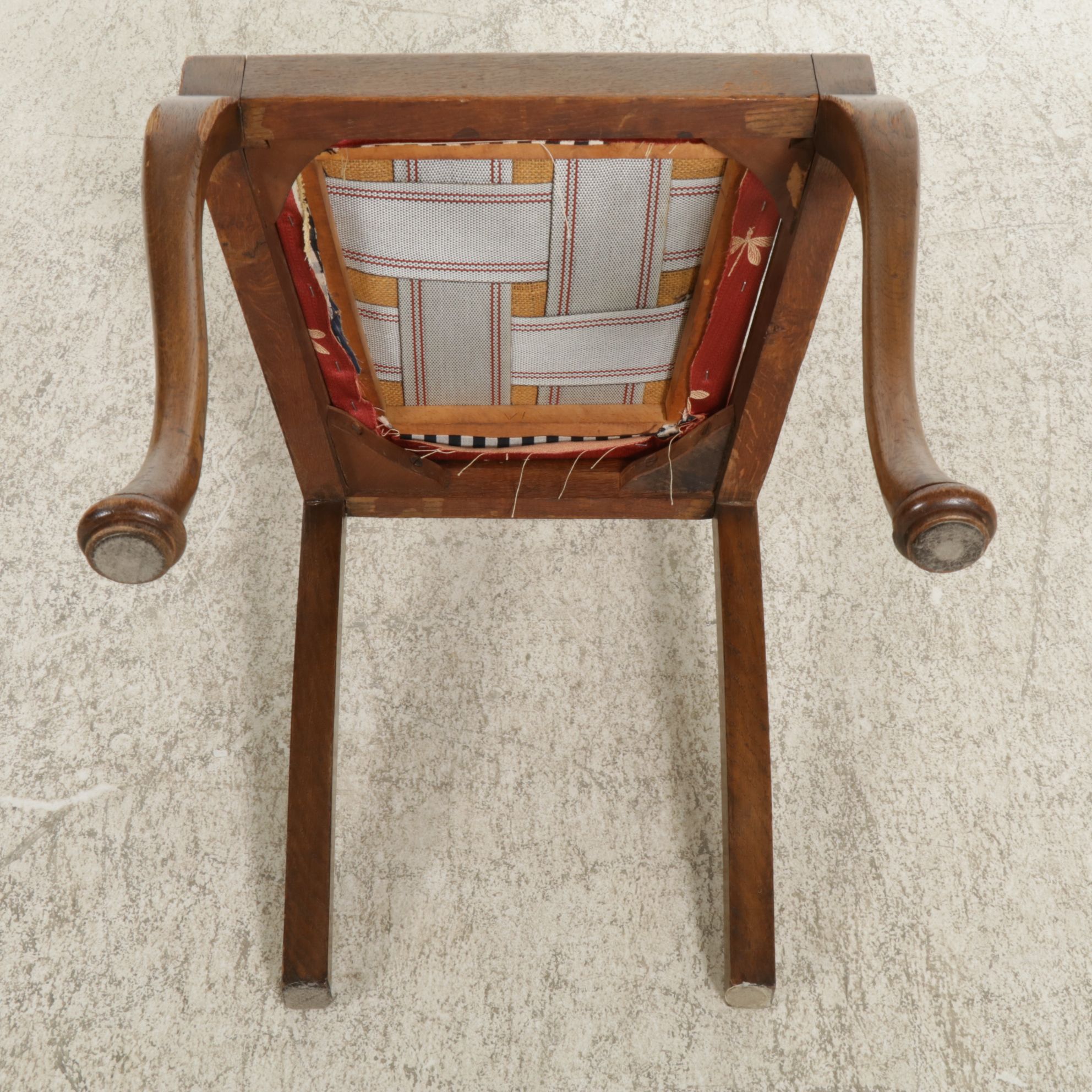 Four Queen Anne Style Oak Side Chairs, Early to Mid-20th Century