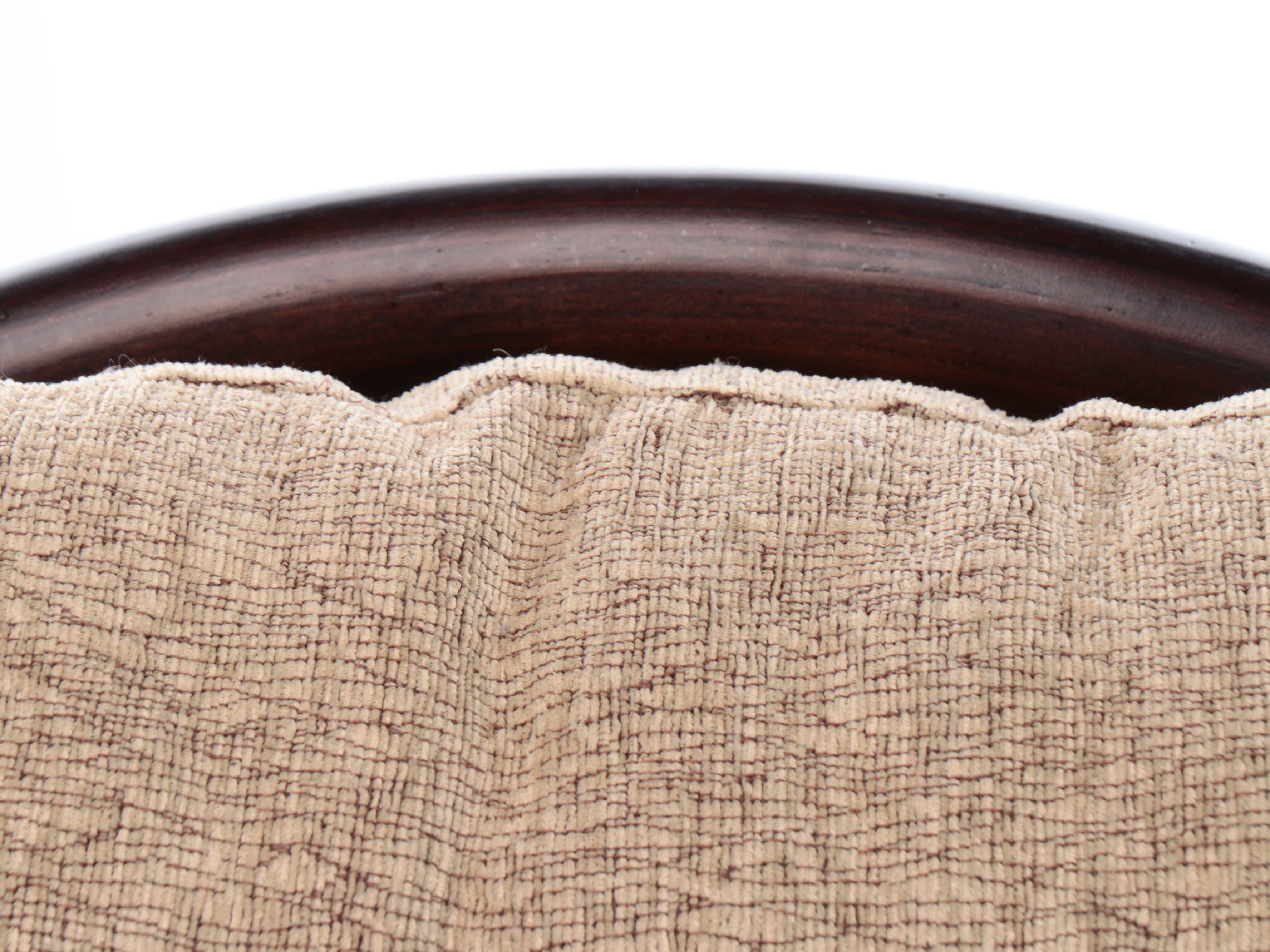 Mahogany Finish Rocking Chair and Ottoman with Green Cushions