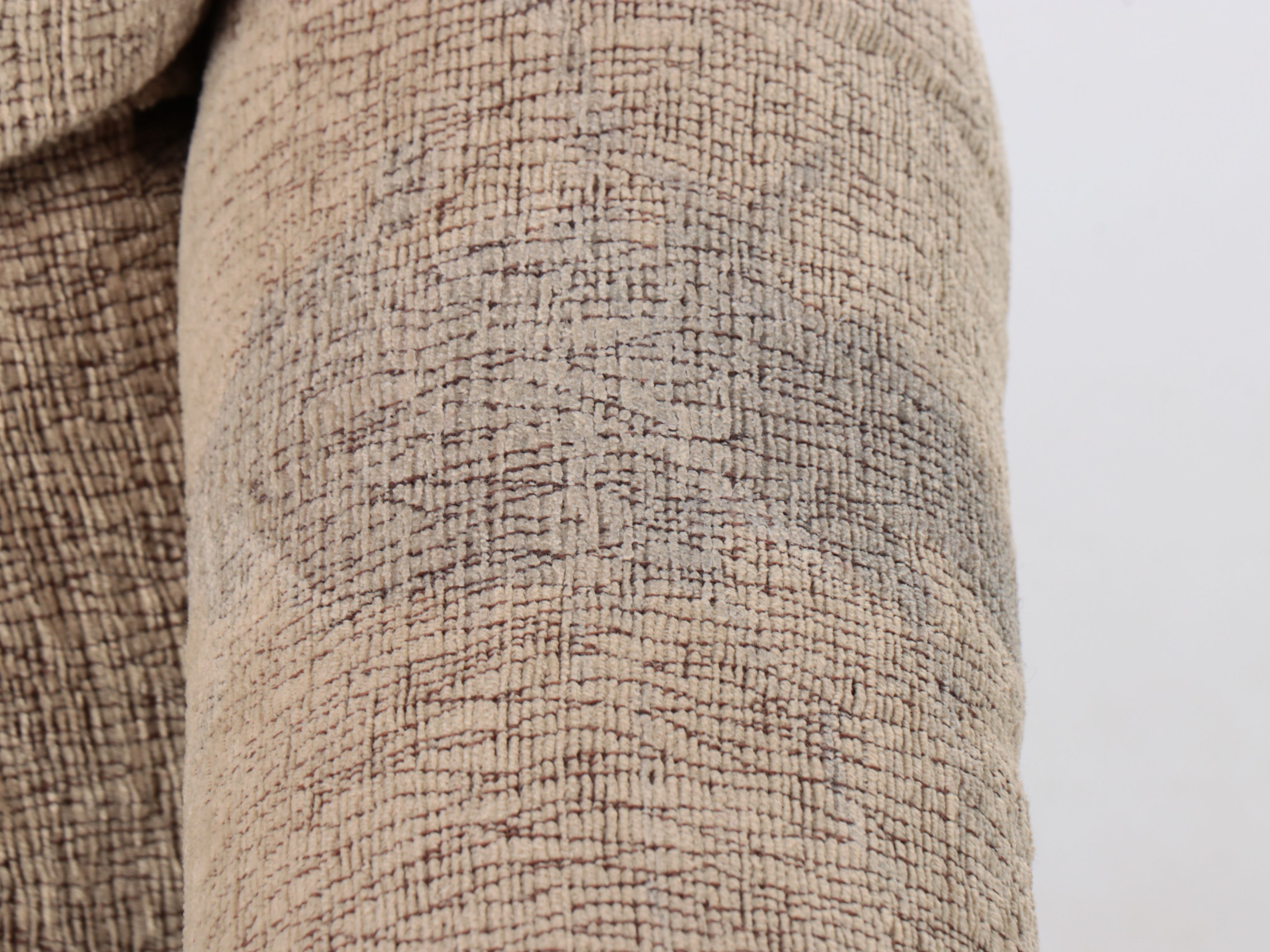 Mahogany Finish Rocking Chair and Ottoman with Green Cushions