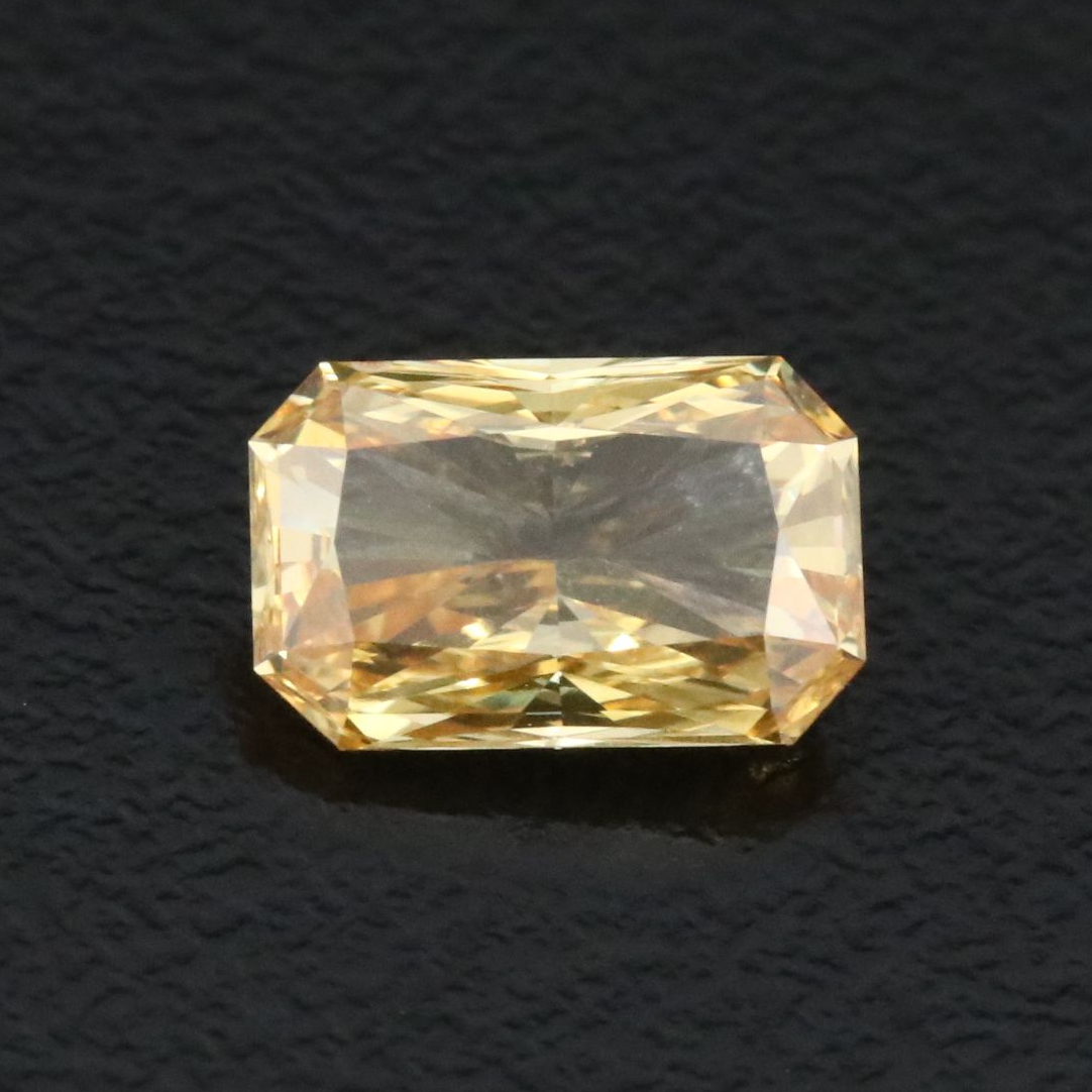 Loose 1.10 CT Lab Grown Fancy Intense Yellow Diamond with IGI Report