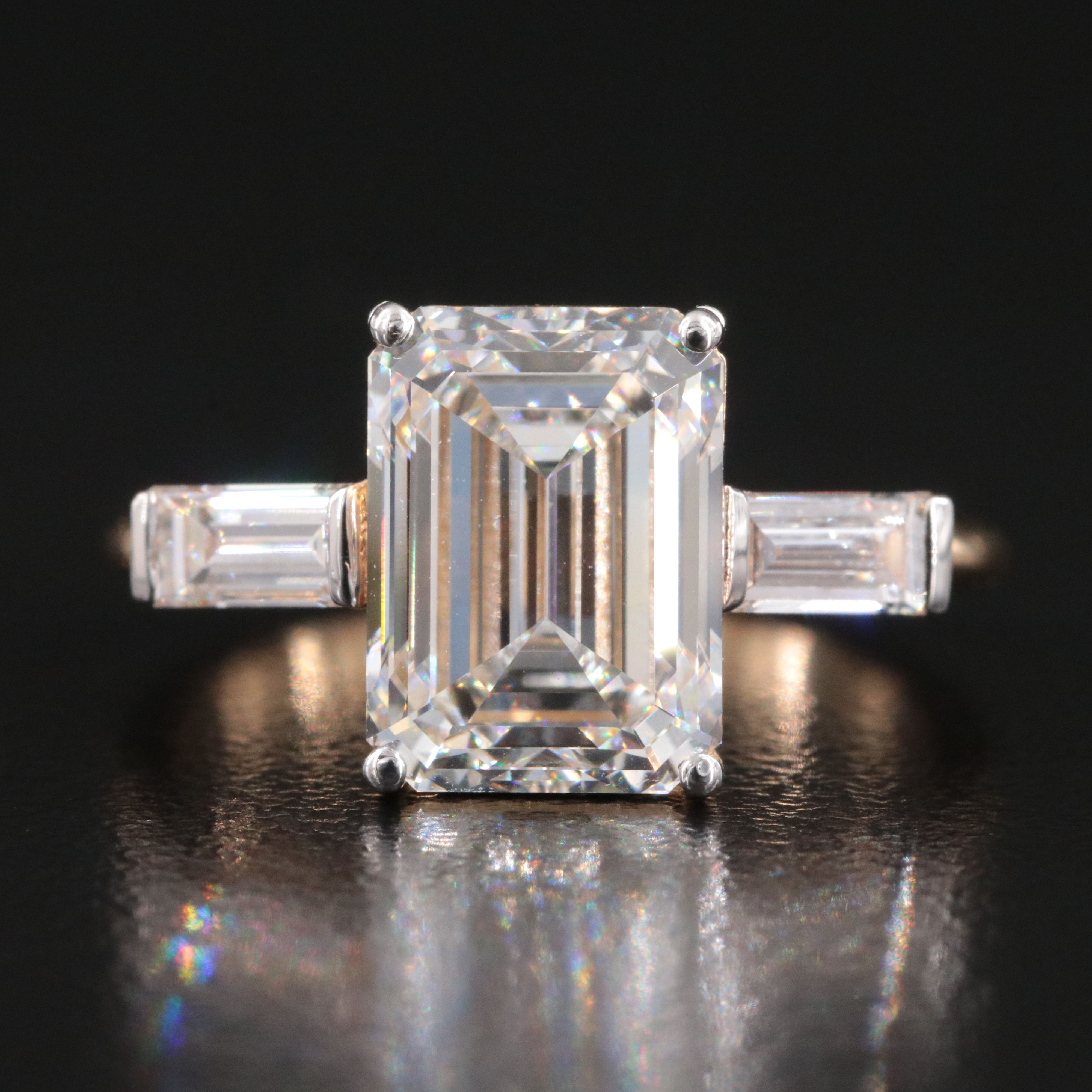 18K 4.31 CTW Lab Grown Diamond Ring with IGI Report