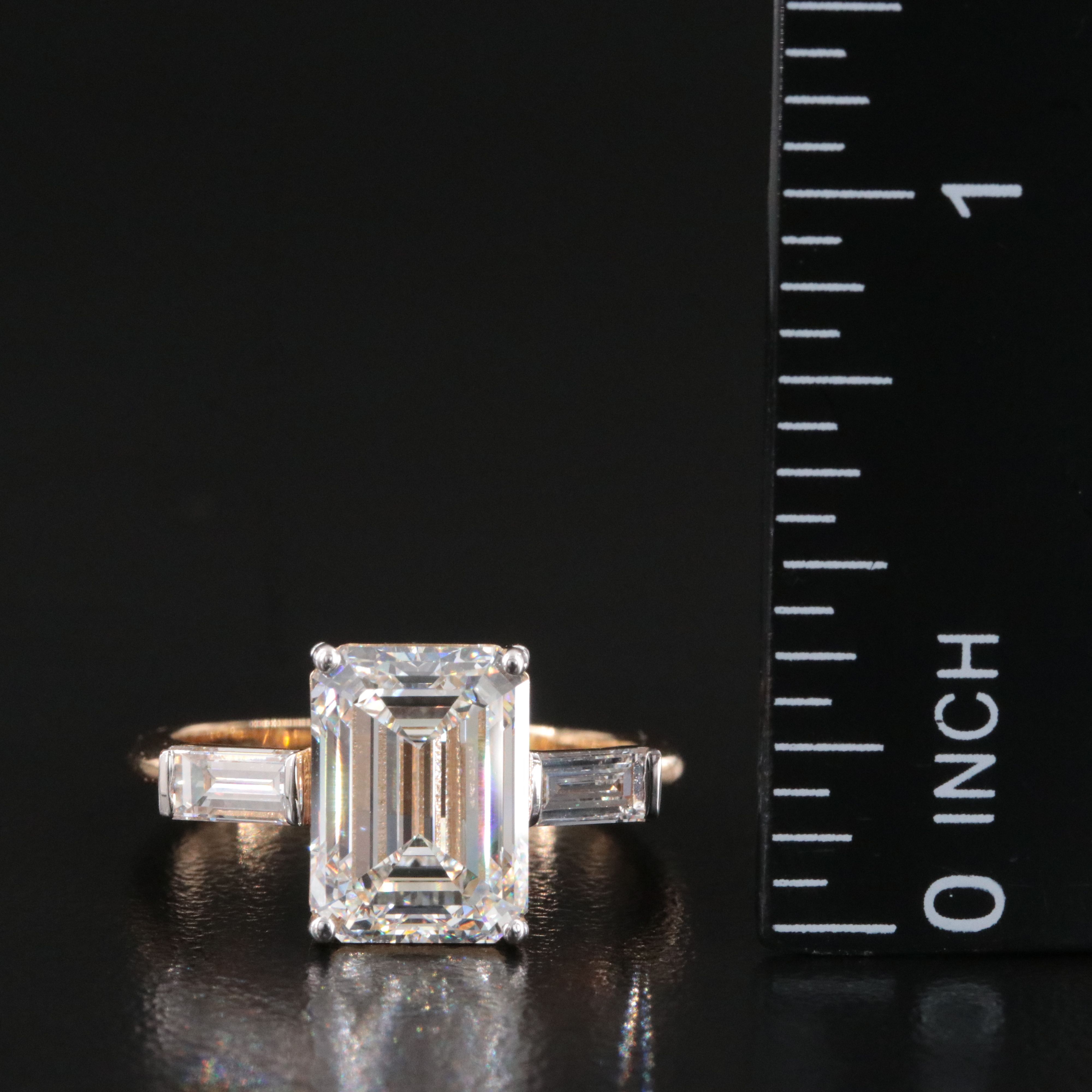 18K 4.31 CTW Lab Grown Diamond Ring with IGI Report