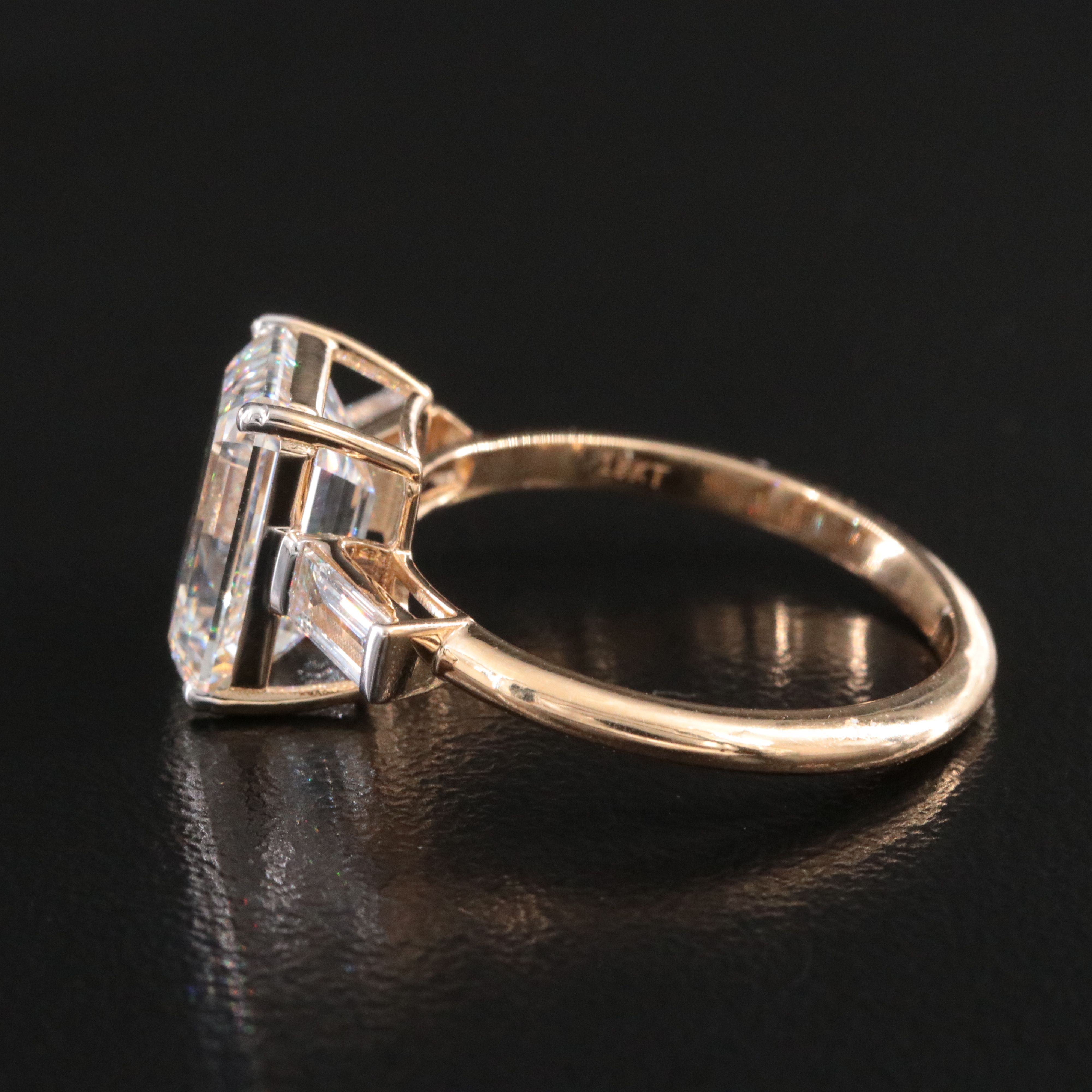 18K 4.31 CTW Lab Grown Diamond Ring with IGI Report