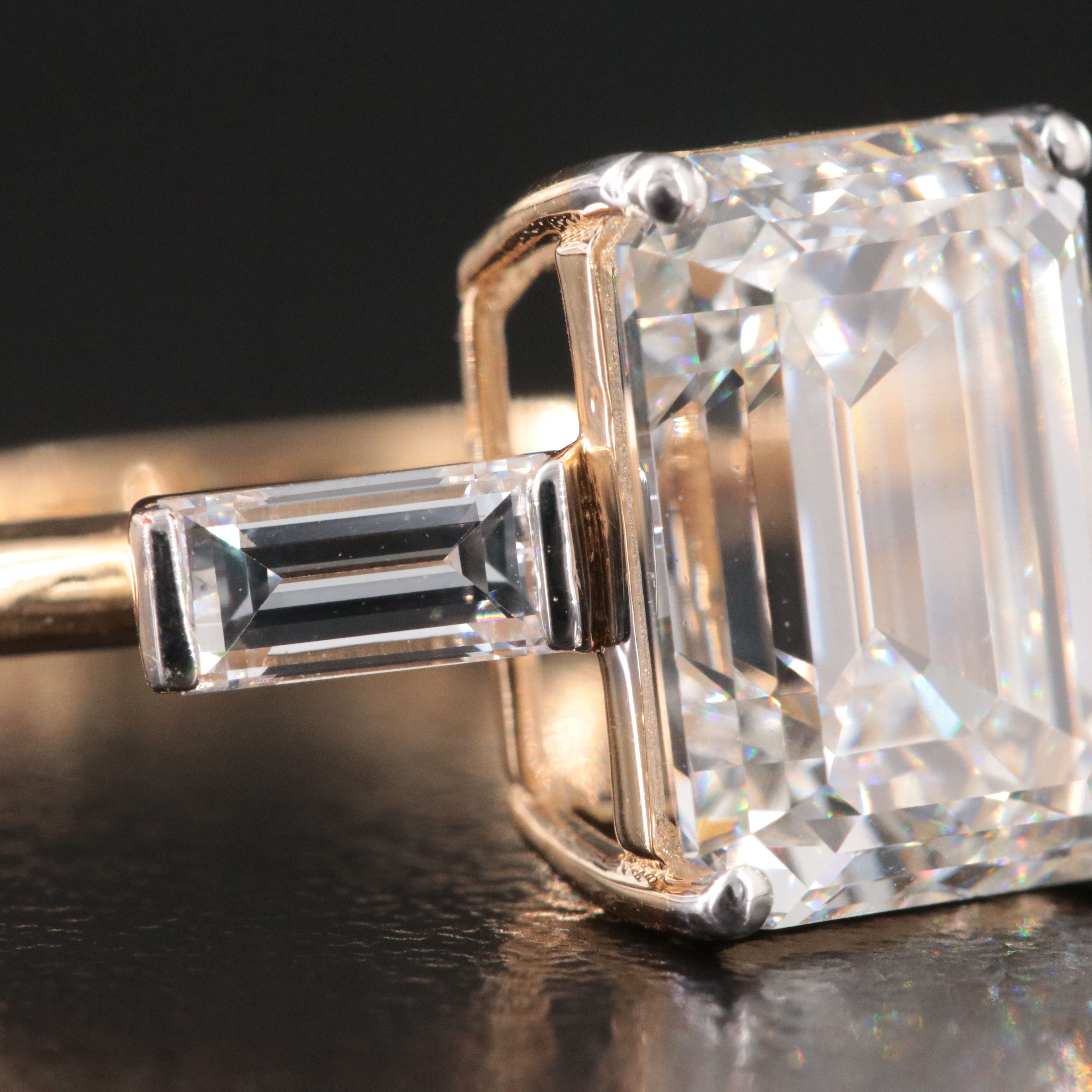 18K 4.31 CTW Lab Grown Diamond Ring with IGI Report