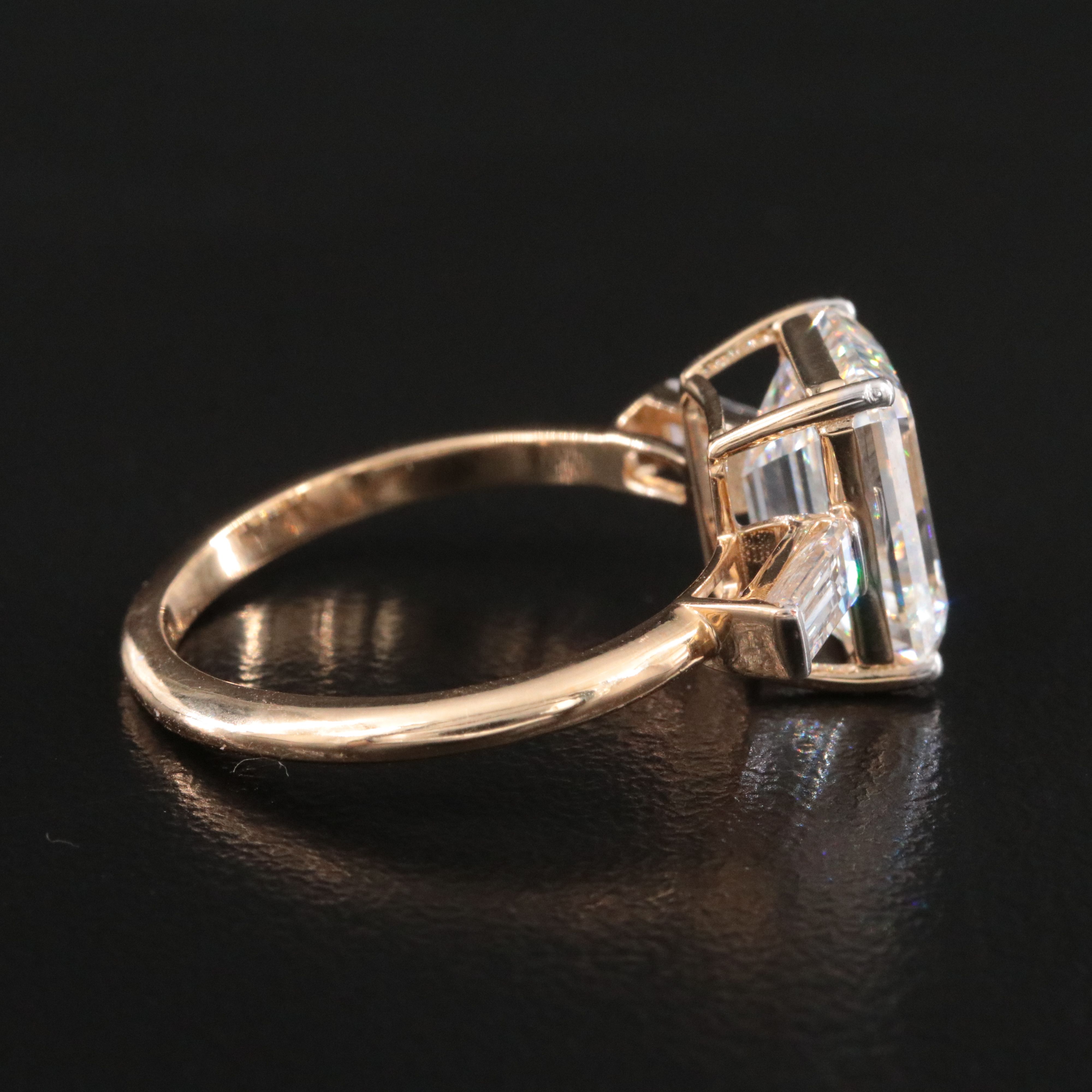 18K 4.31 CTW Lab Grown Diamond Ring with IGI Report
