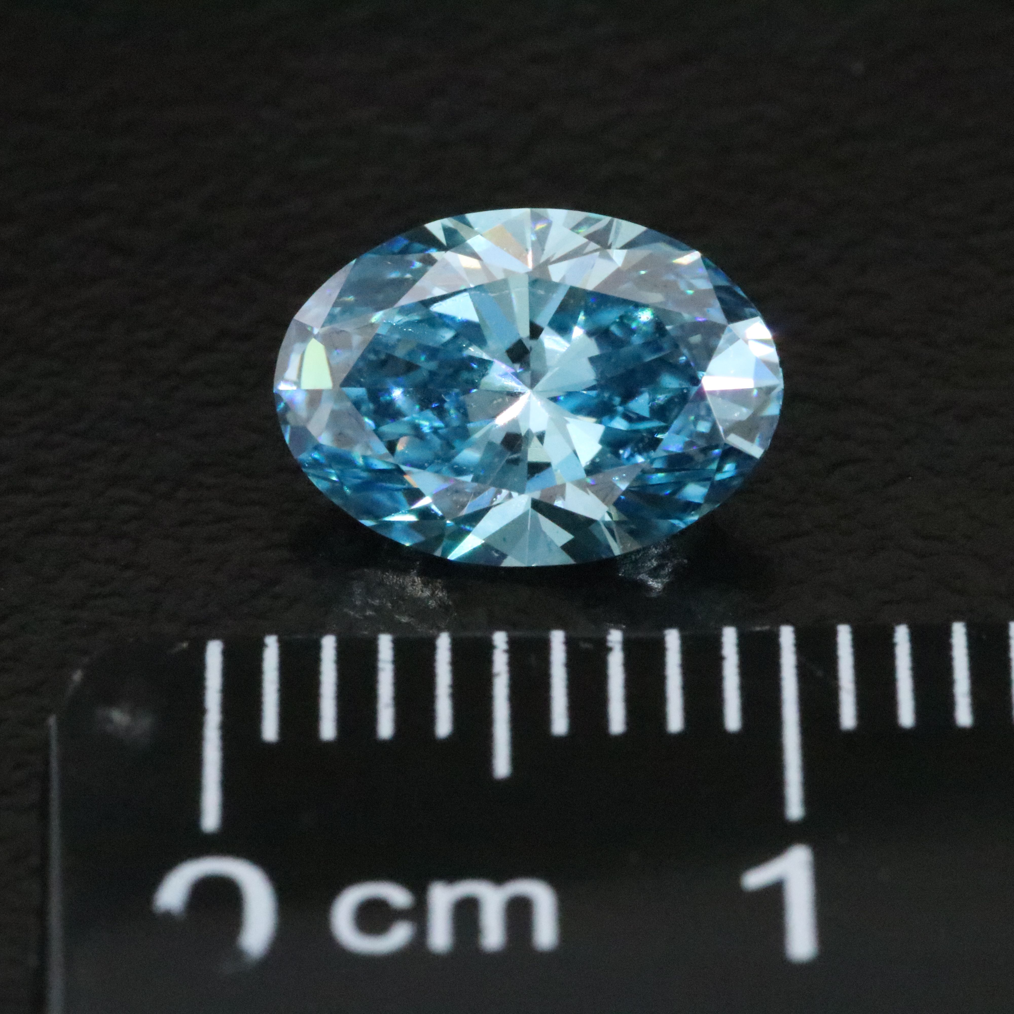 Loose 1.52 CT Lab Grown Fancy Vivid Blue Diamond with IGI Report
