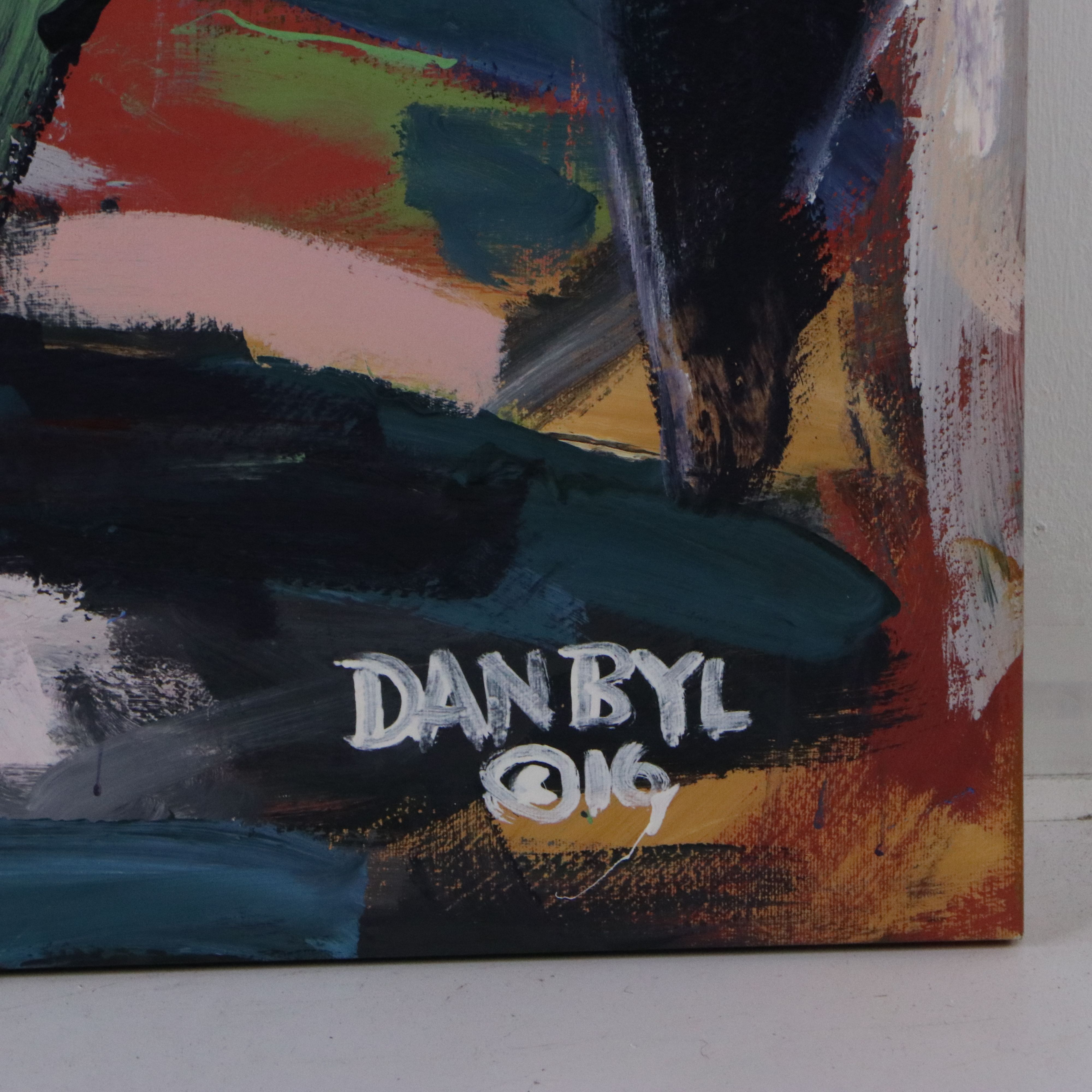 Dan Byl Abstract Acrylic Painting "The Deal," 2016