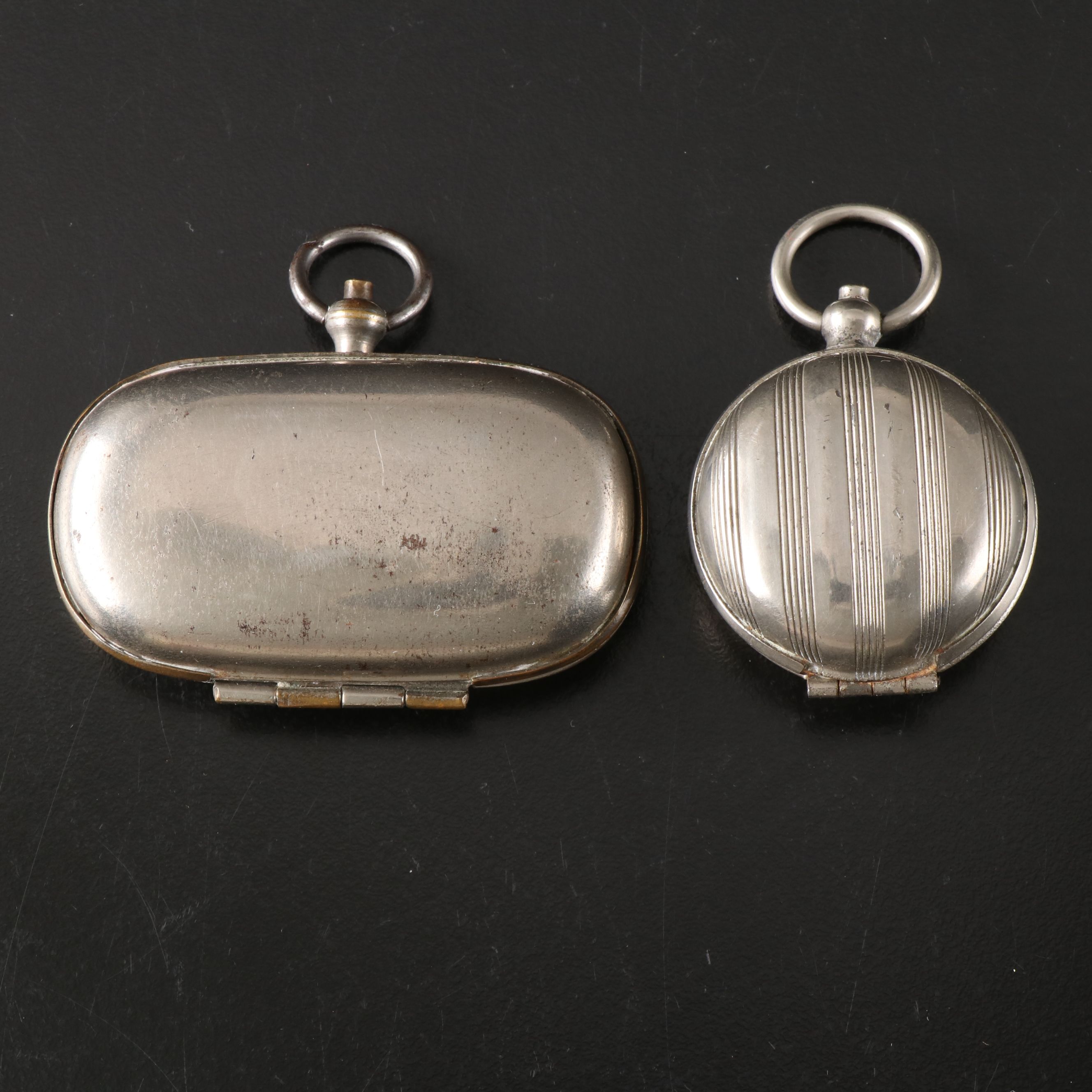 Victorian Silver Plate Coin Holders, Late 19th/Early 20th Century