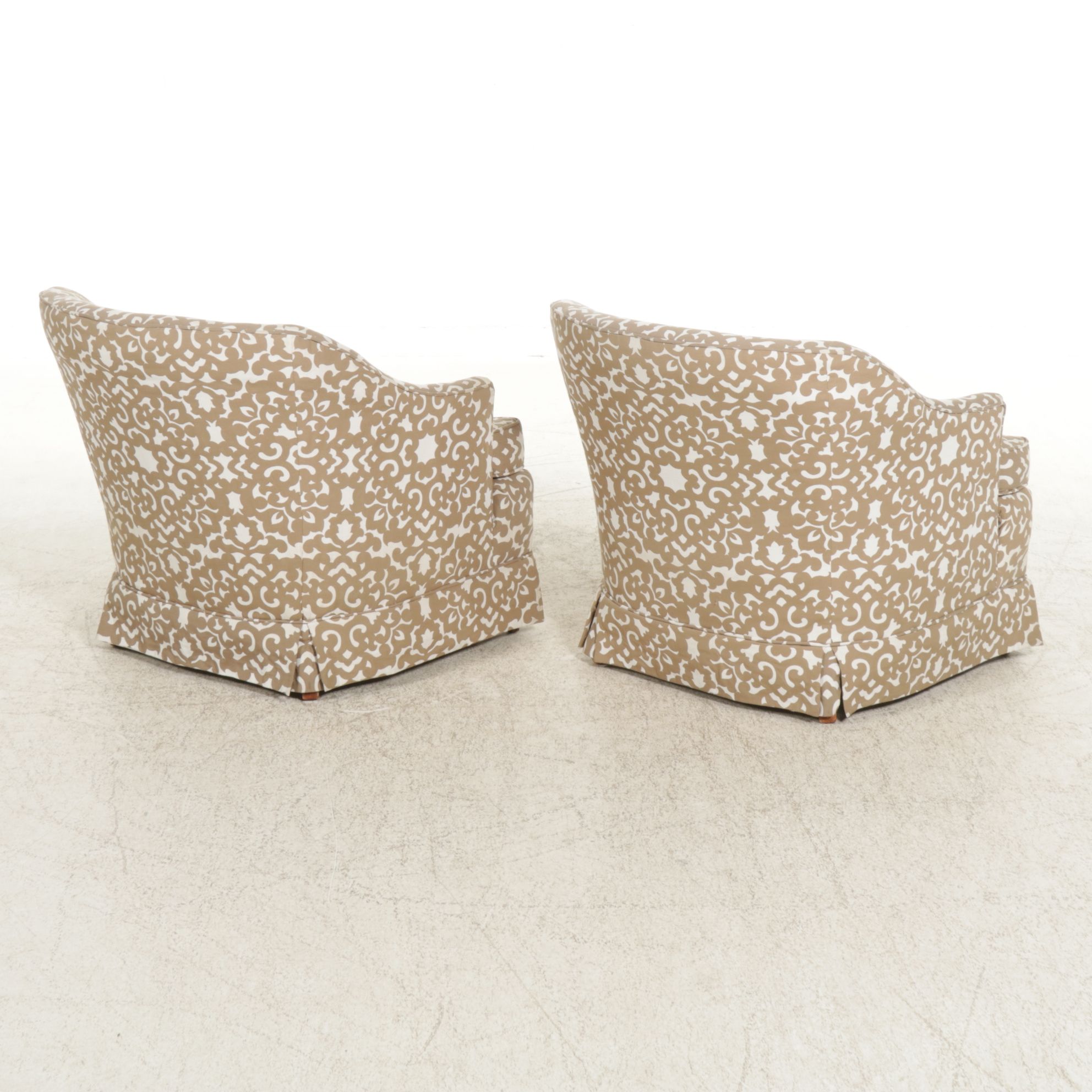 Pair of Upholstered Club Chairs, Late 20th Century