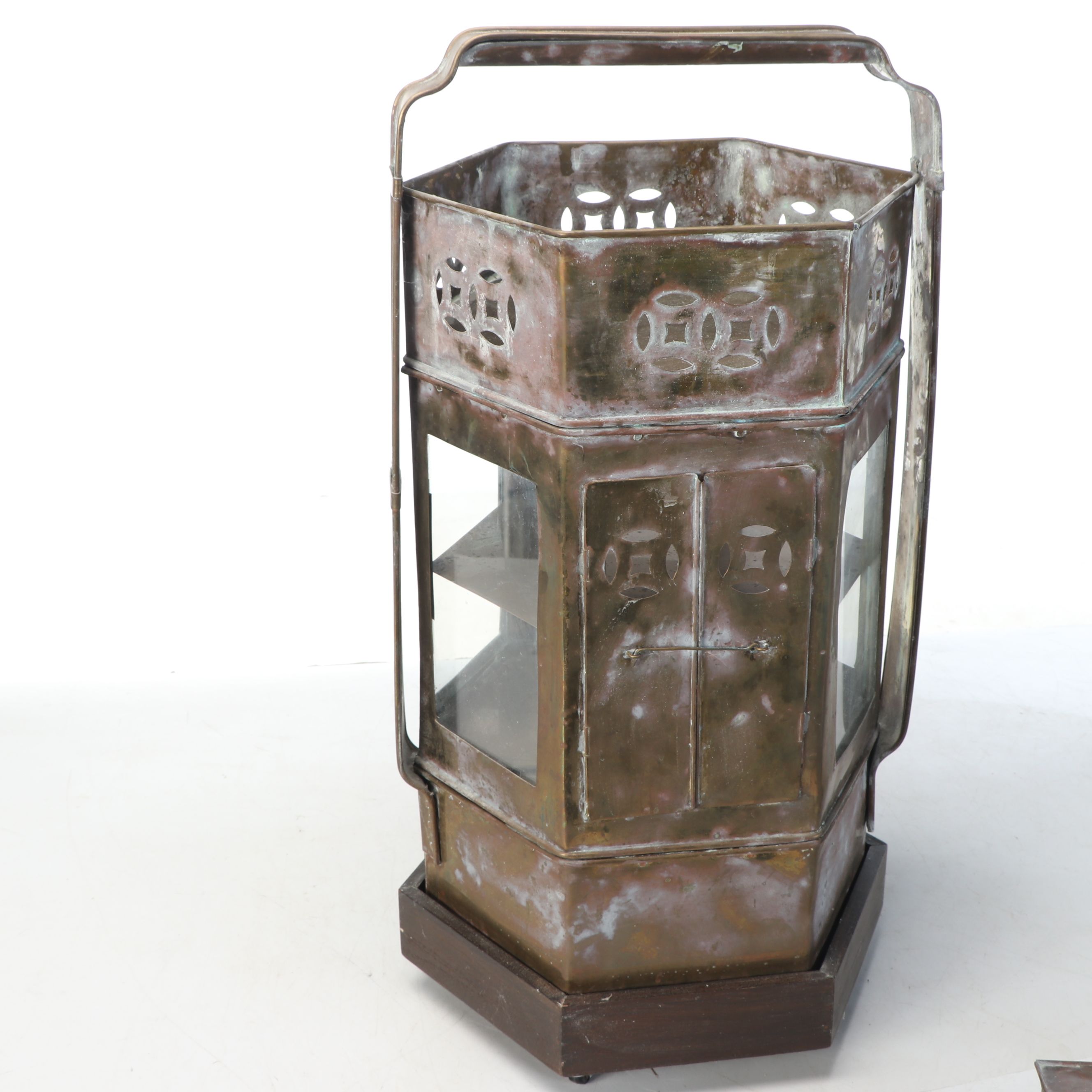 Chinese Patinated Brass Noodle Vending Cart on Casters, 20th Century