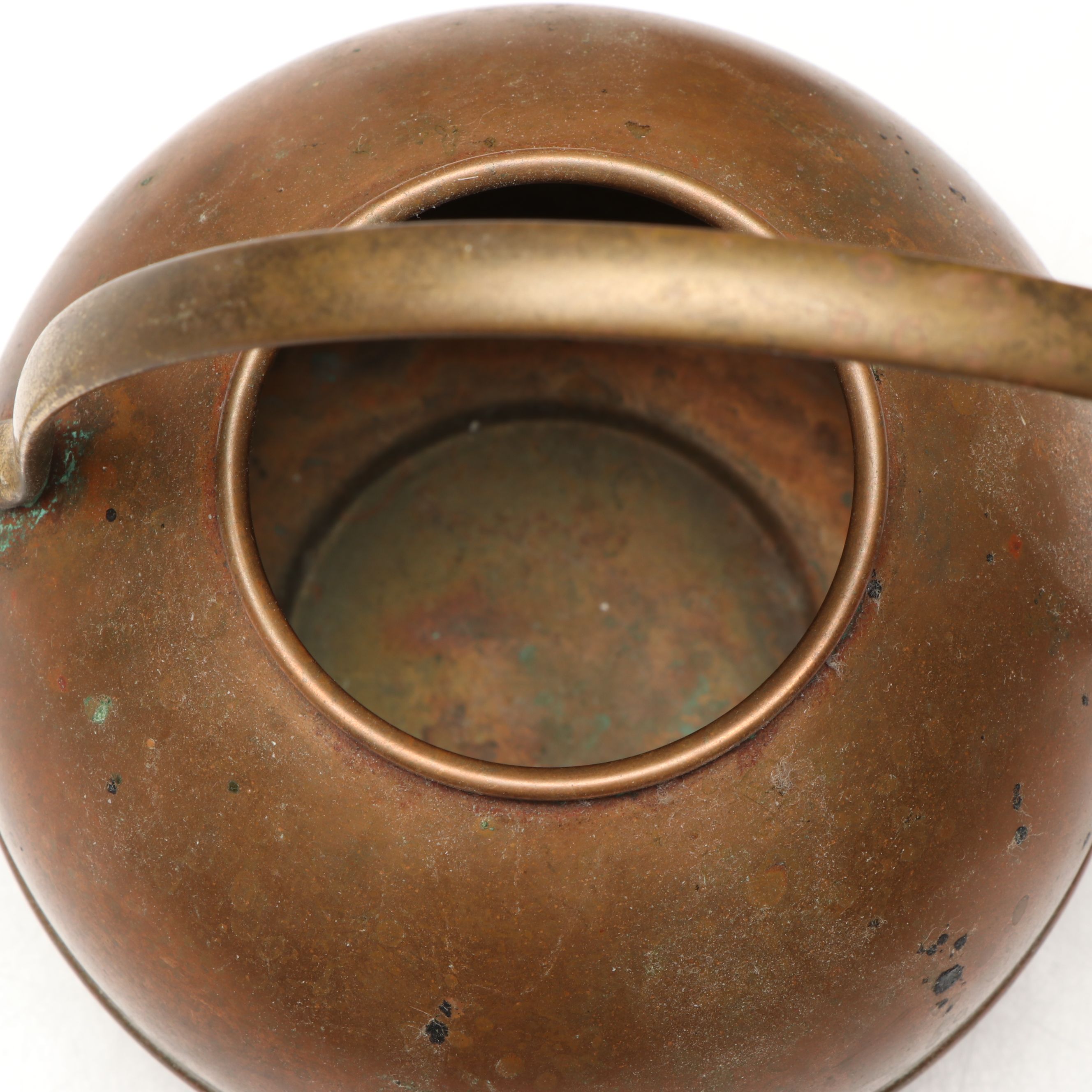 Tagus Copper Watering Can with Floral Etched Brass Vase and Other Table Décor