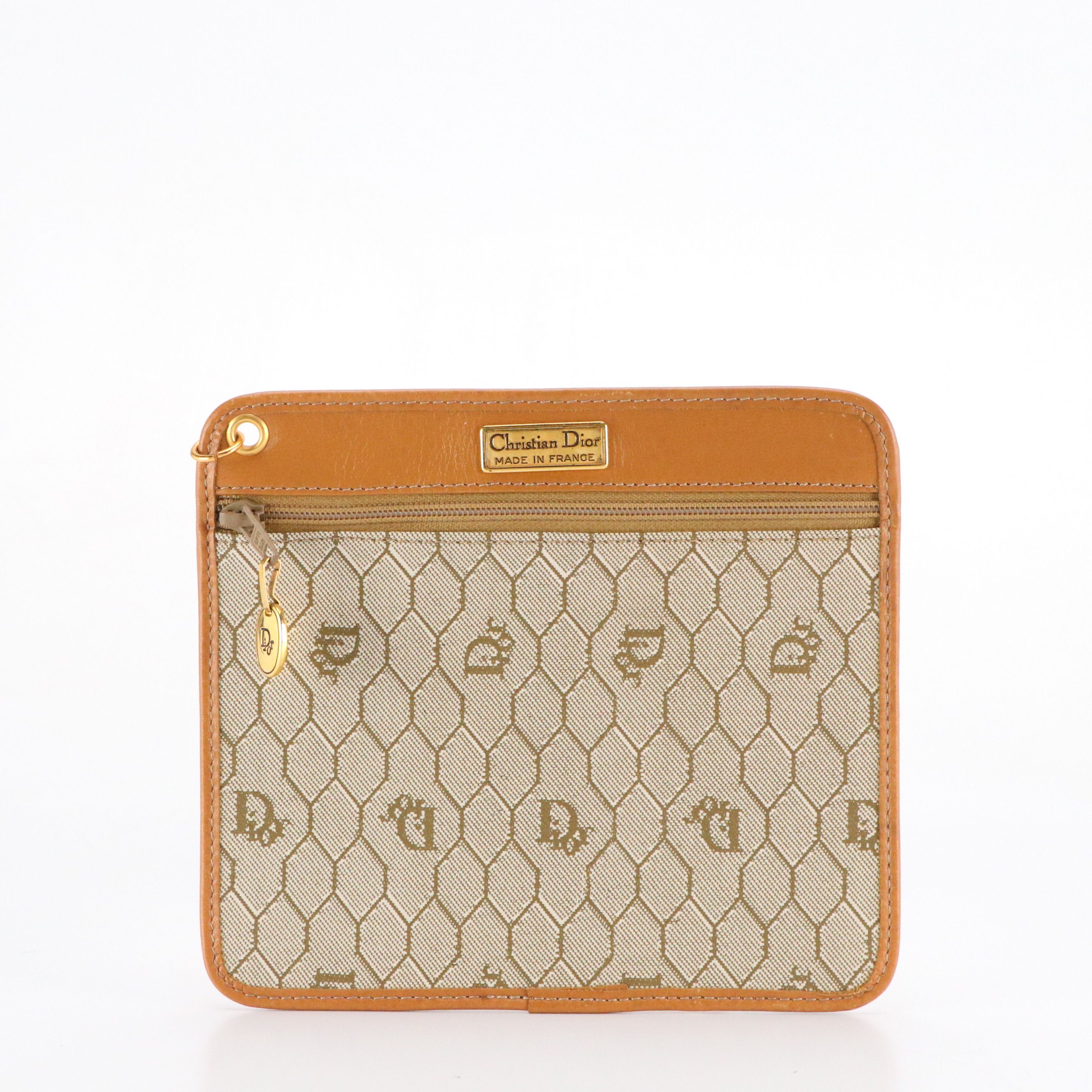 Christian Dior Accessory Pouch in Logo Honeycomb Jacquard Canvas