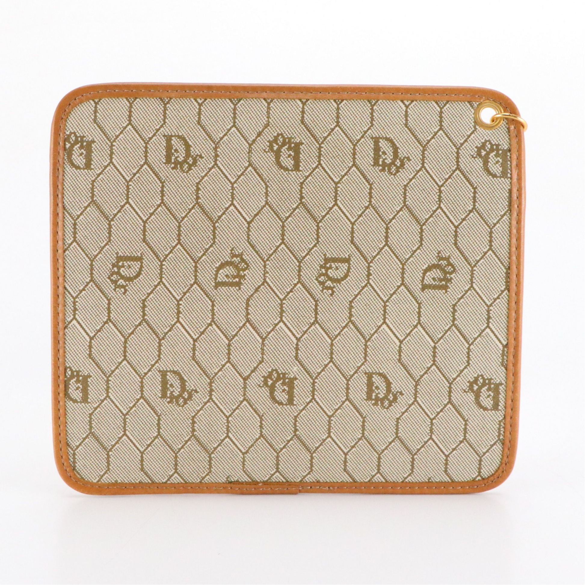 Christian Dior Accessory Pouch in Logo Honeycomb Jacquard Canvas