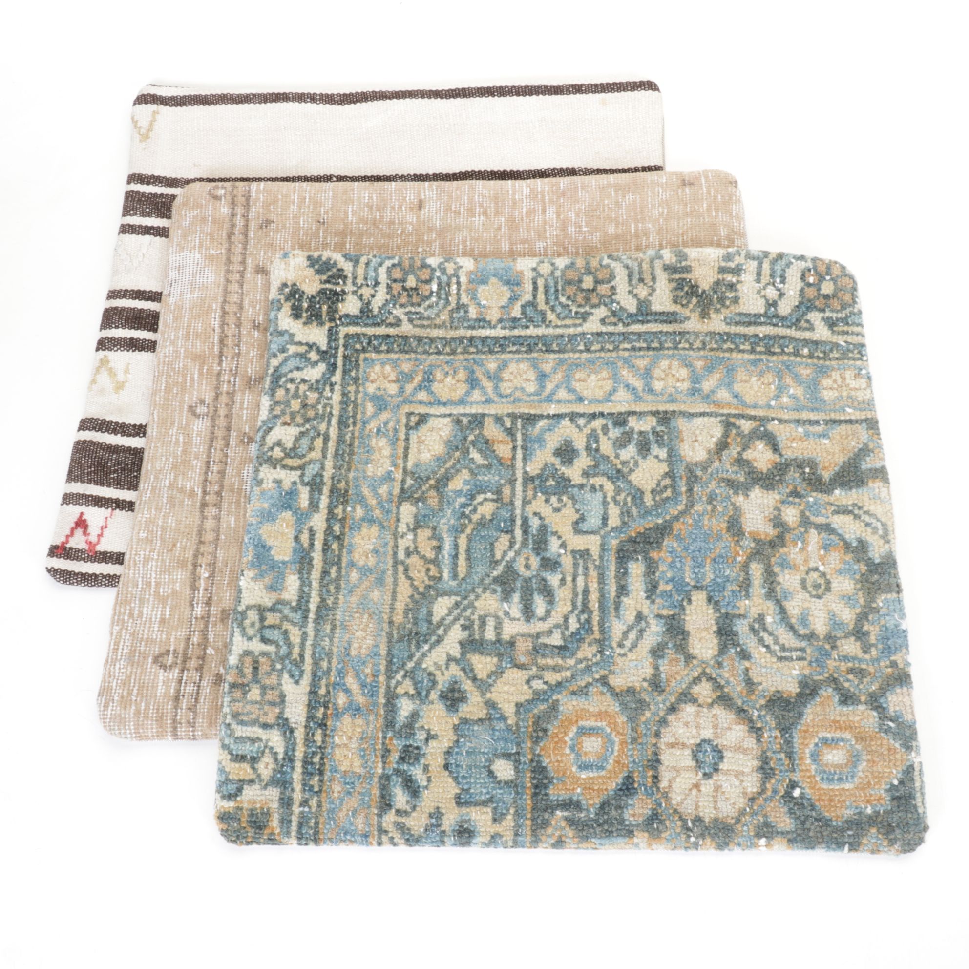 Hand-Pieced Kilim Rug Remnant Pillow Covers