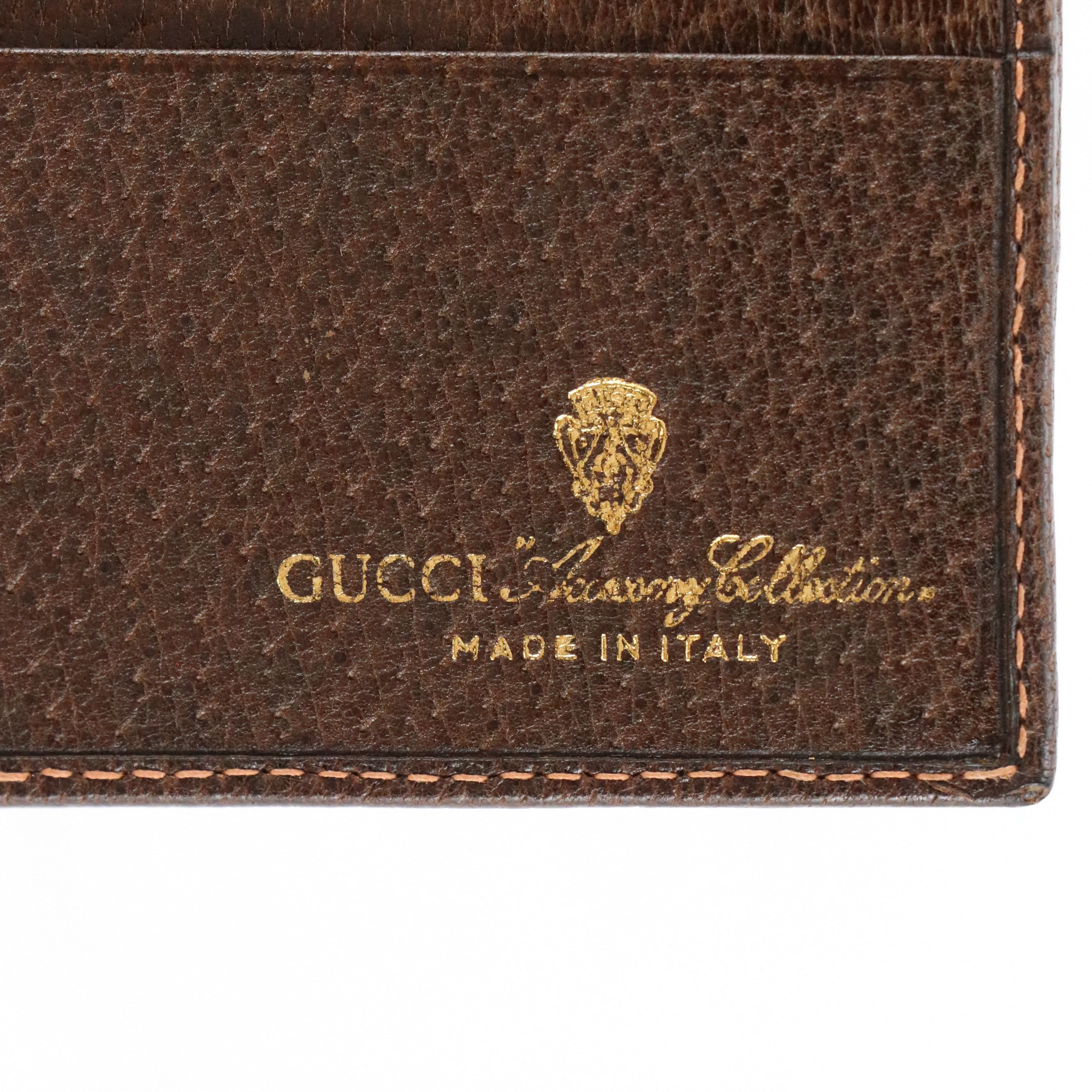 Gucci Accessory Collection Web Stripe Bifold Wallet in GG Supreme Canvas