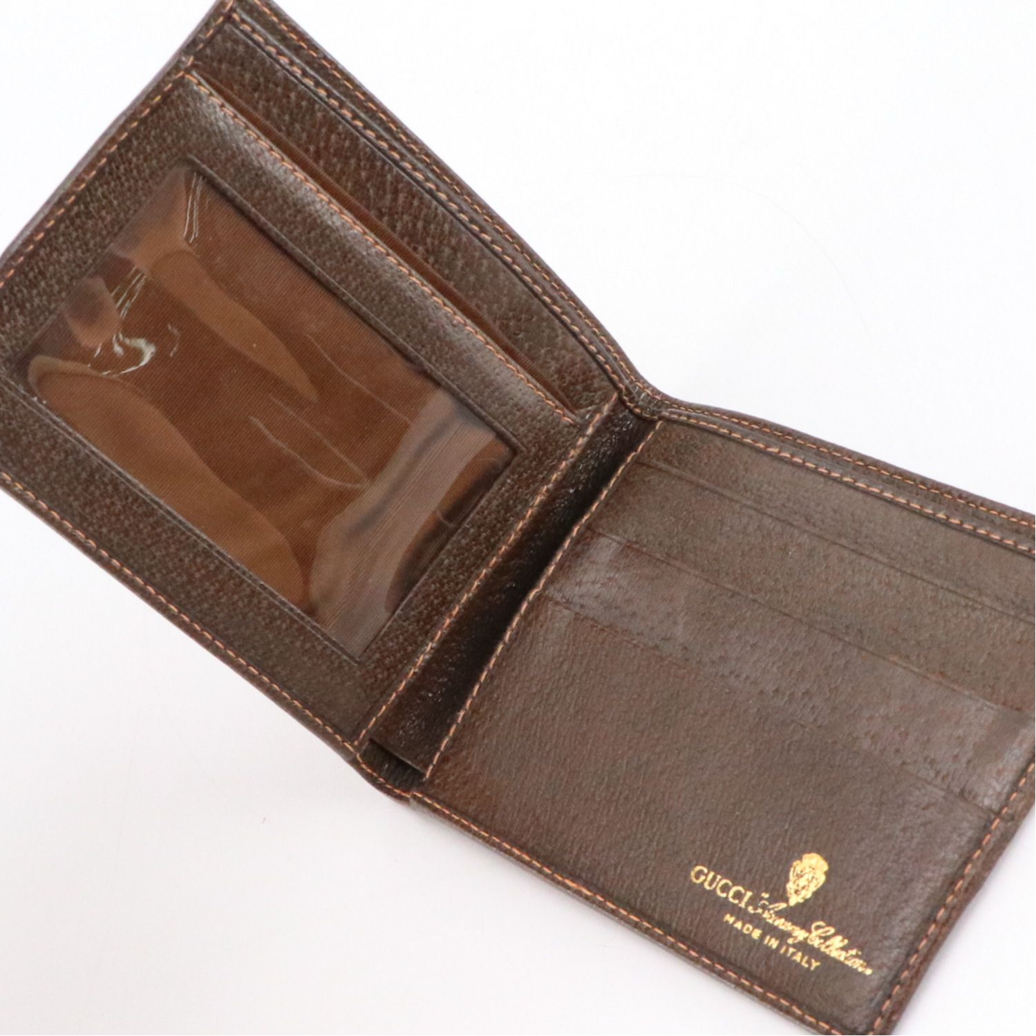 Gucci Accessory Collection Web Stripe Bifold Wallet in GG Supreme Canvas