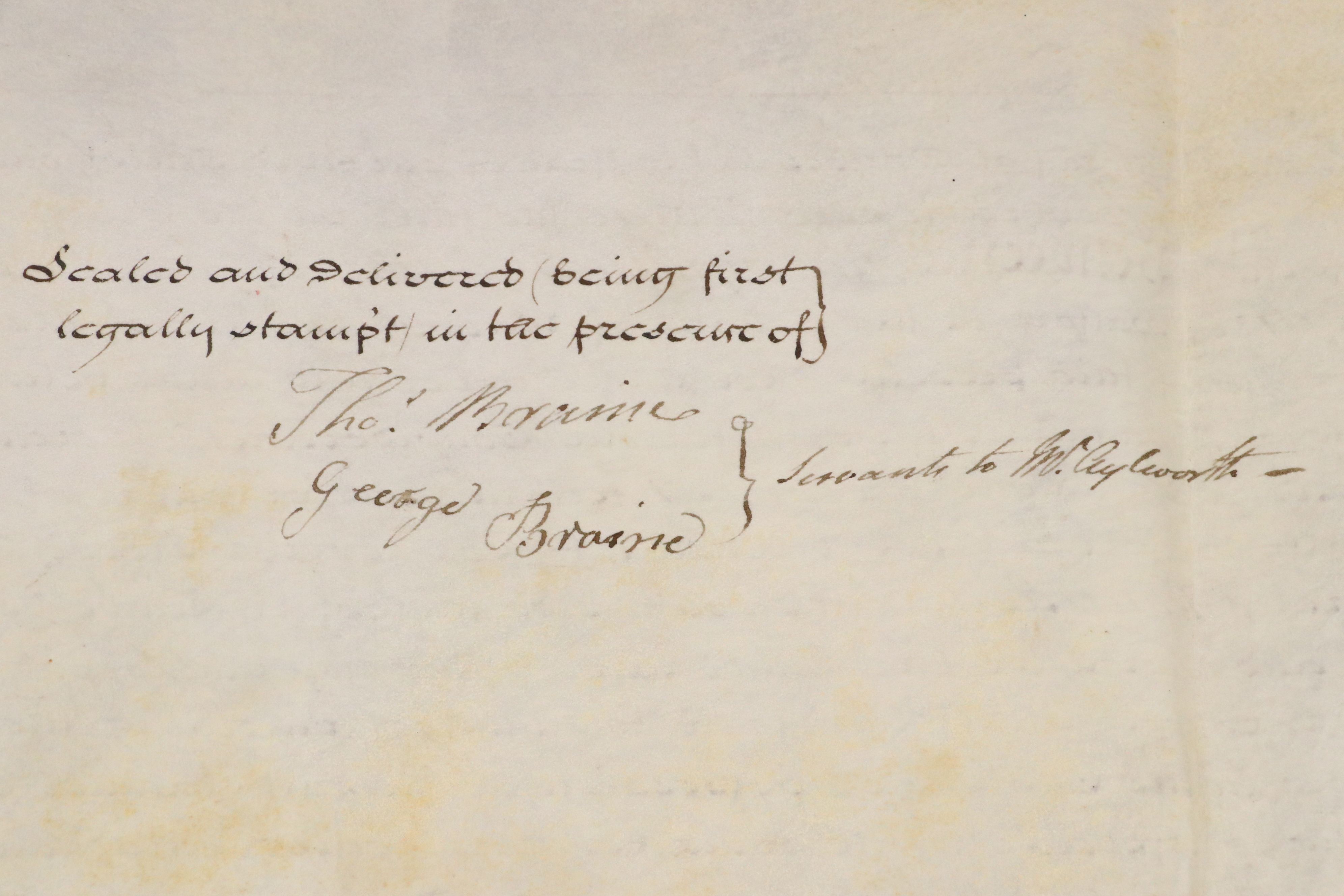 1830 English Vellum Indenture Document