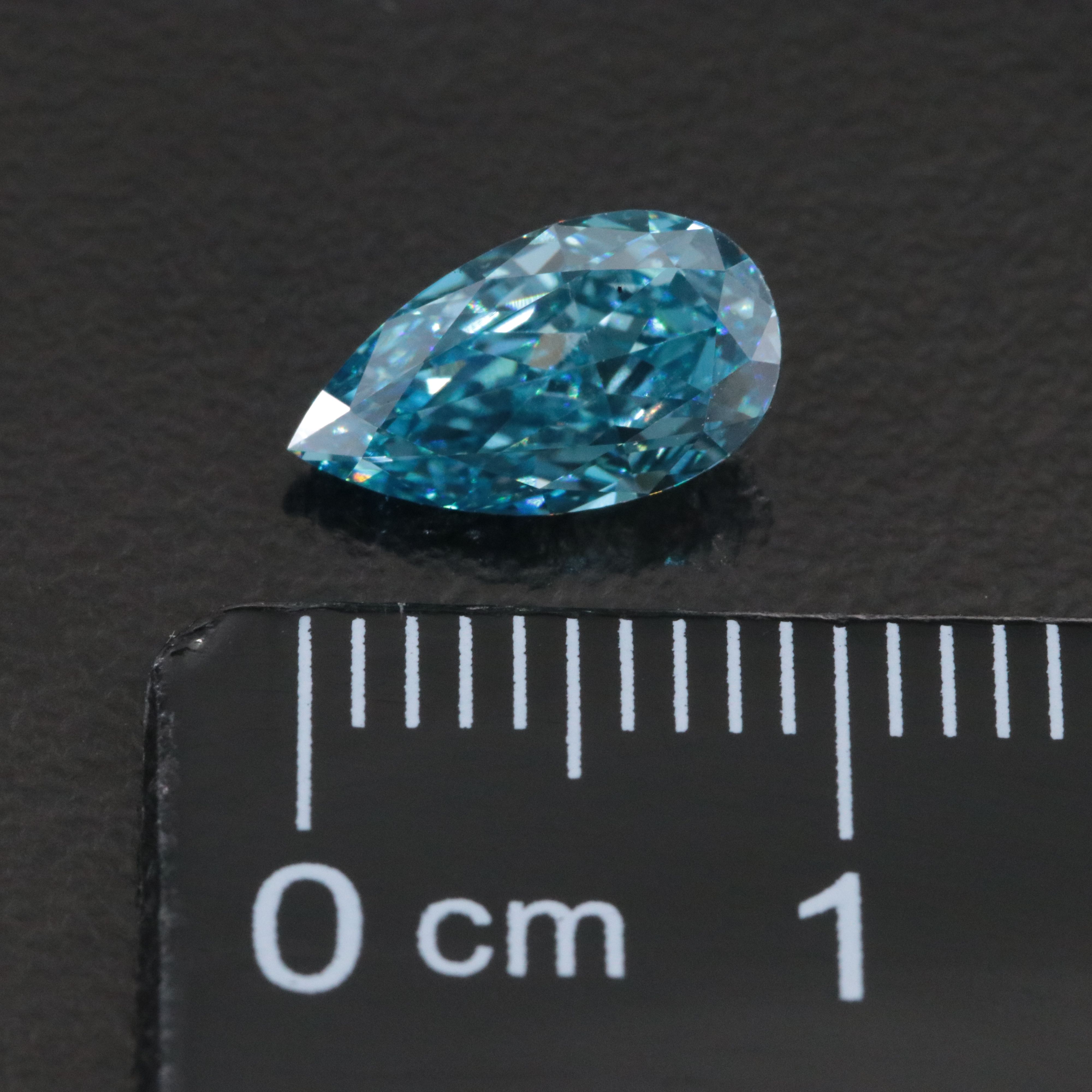 Loose 1.41 CT Lab Grown Fancy Vivid Blue Diamond with IGI Report