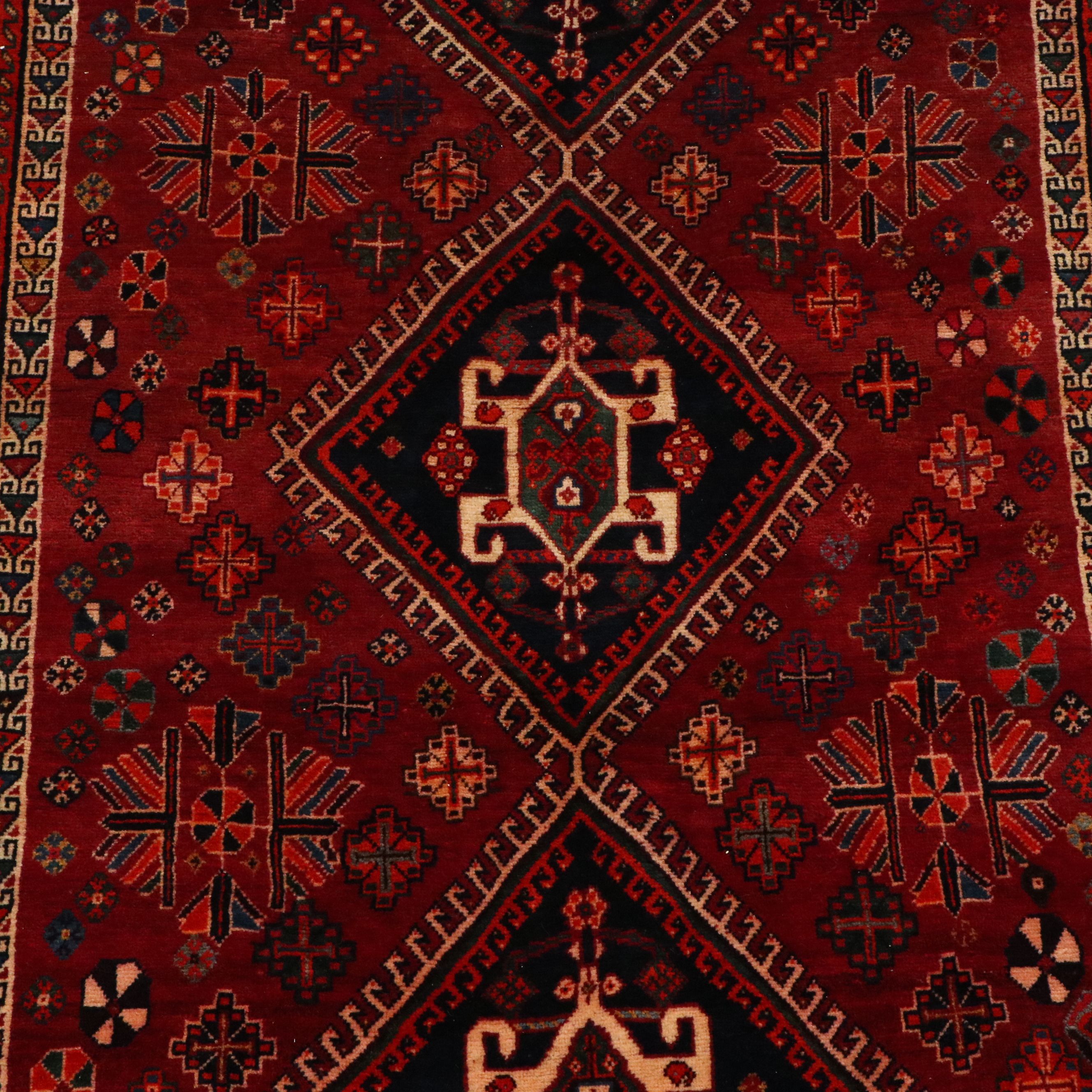 5'2 x 9'3 Hand-Knotted Persian Shiraz Area Rug