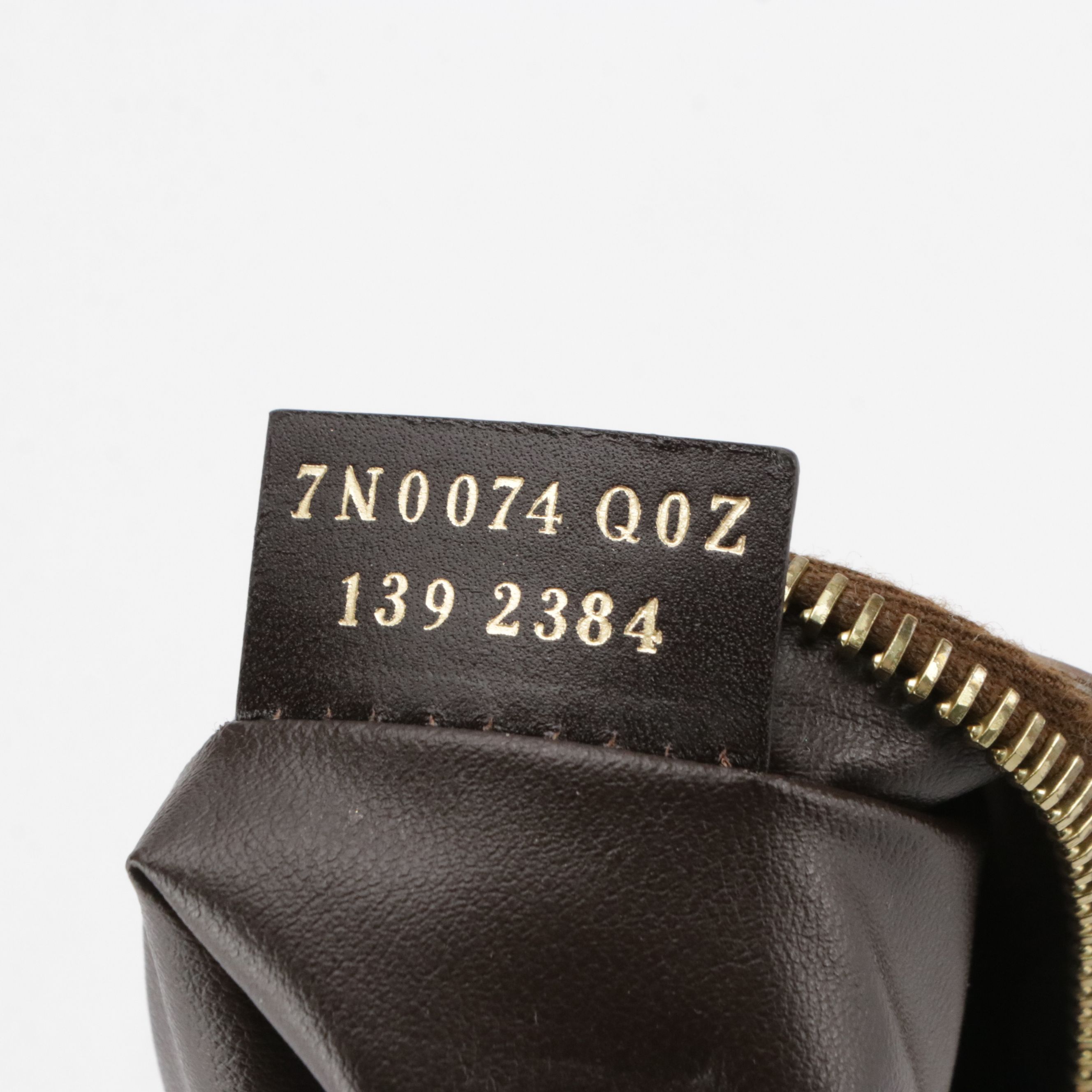 Fendi Cosmetic Zip Pouch 7N0074 in Pequin Stripe Jacquard Canvas