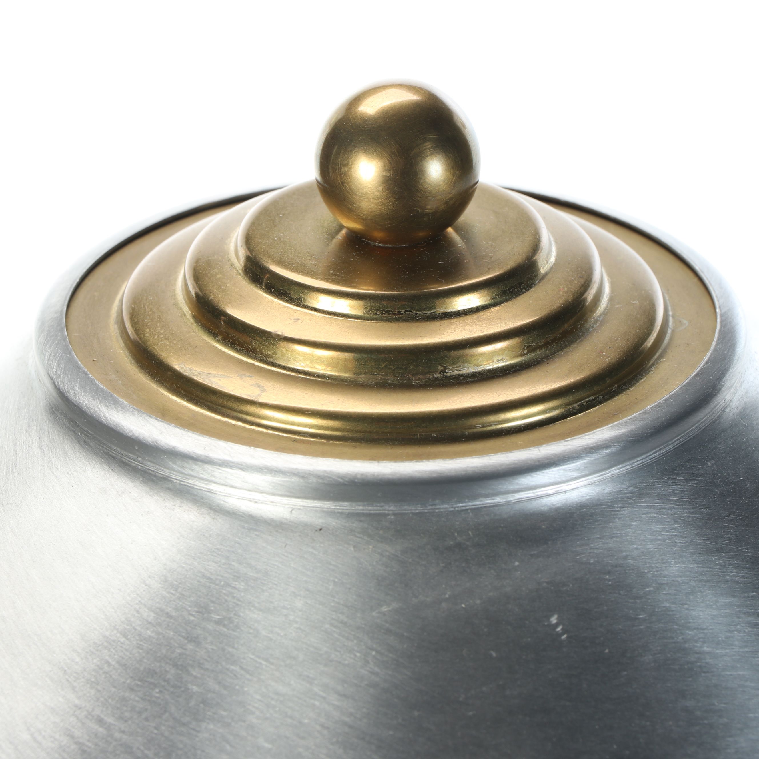 Postmodern Two-Tone Metal Table Lamp and Other Floor Lamp with Drum Shade