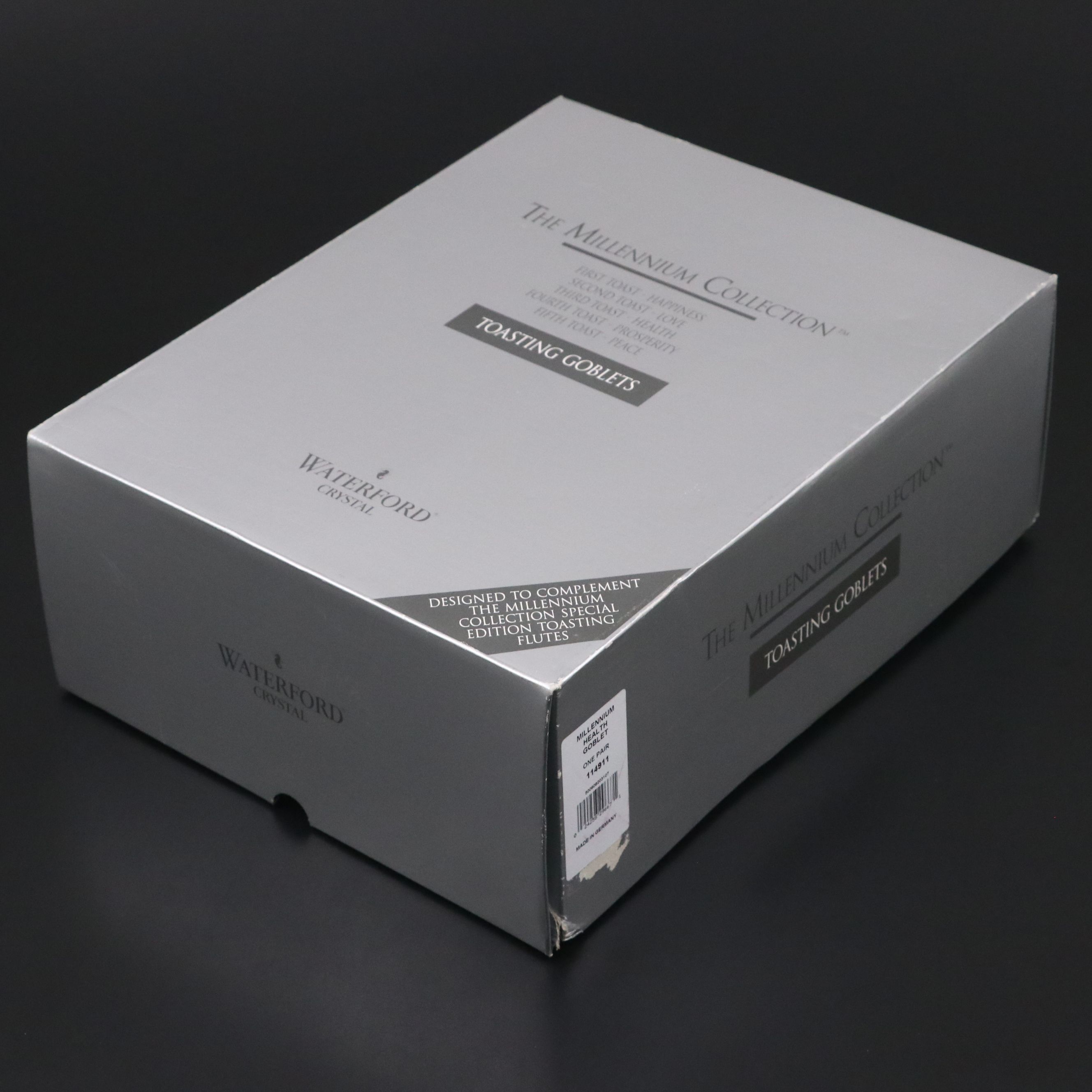 Waterford Millennium Collection "Health" Crystal Toasting Goblets