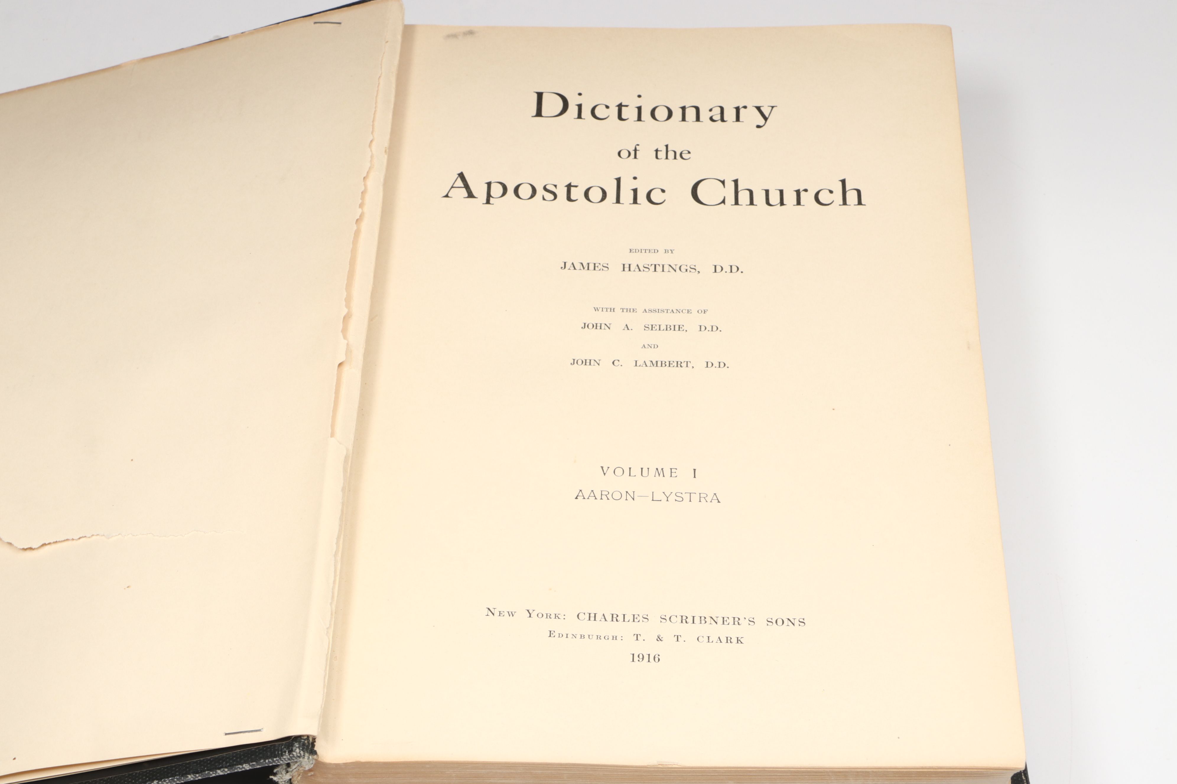 First Edition "Dictionary of the Apostolic Church" Edited by James Hastings