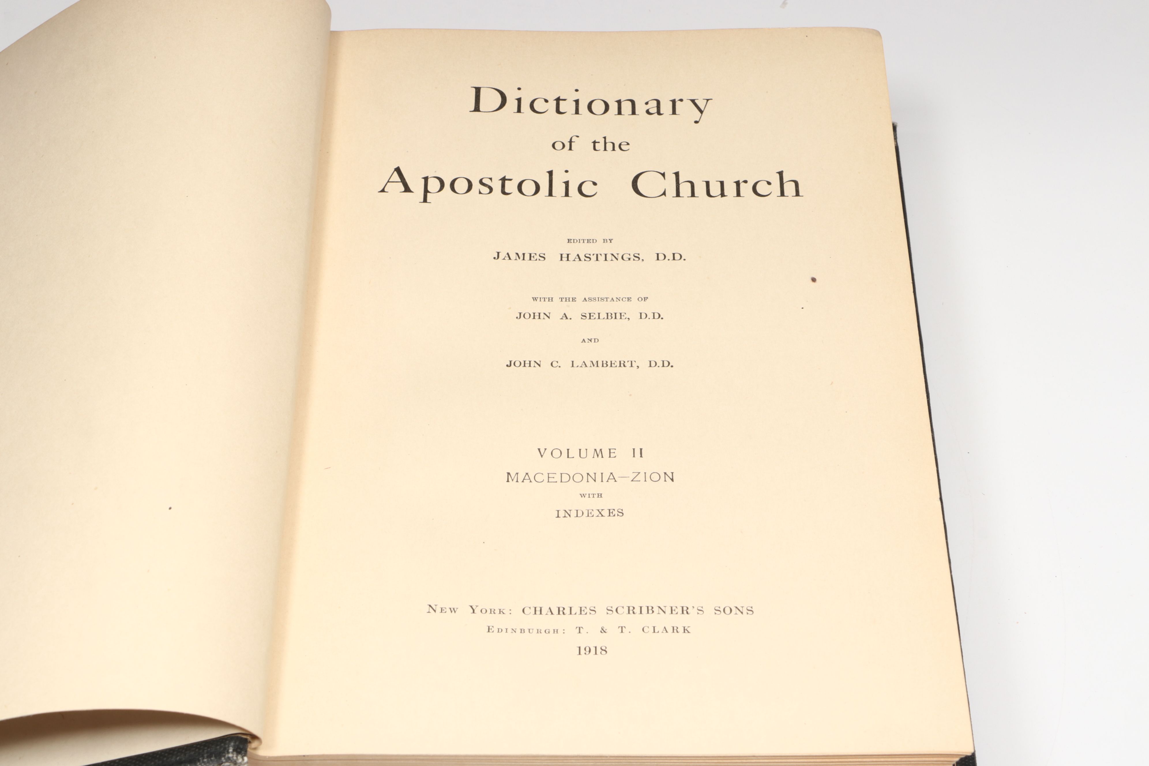 First Edition "Dictionary of the Apostolic Church" Edited by James Hastings