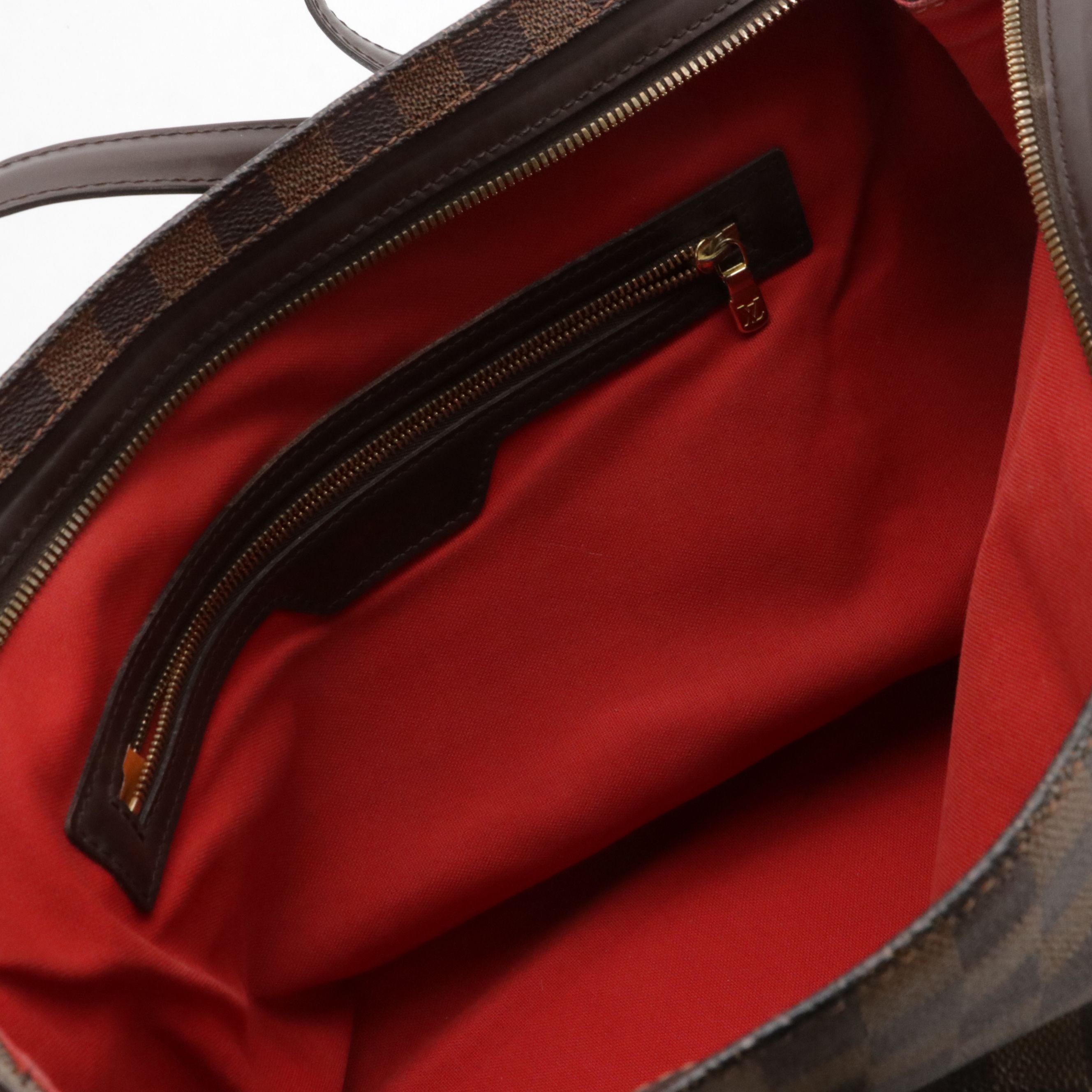 Louis Vuitton Chelsea Zip Shoulder Bag in Damier Ebene Canvas and Leather