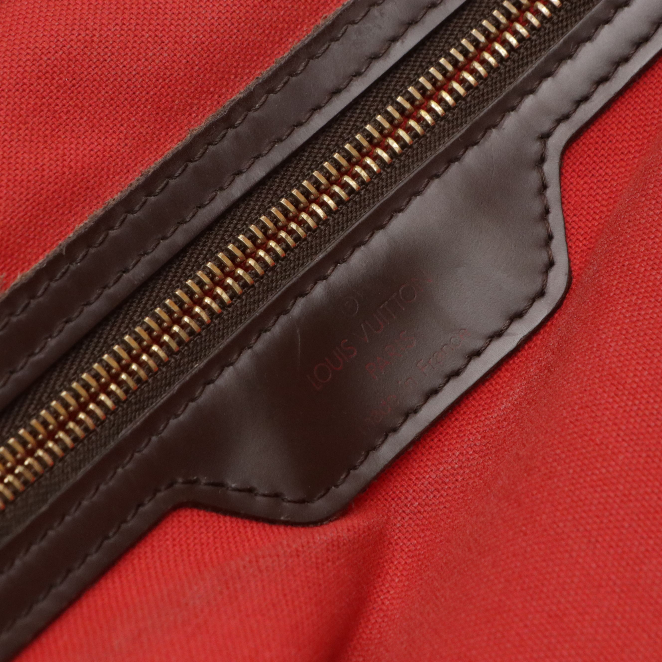 Louis Vuitton Chelsea Zip Shoulder Bag in Damier Ebene Canvas and Leather