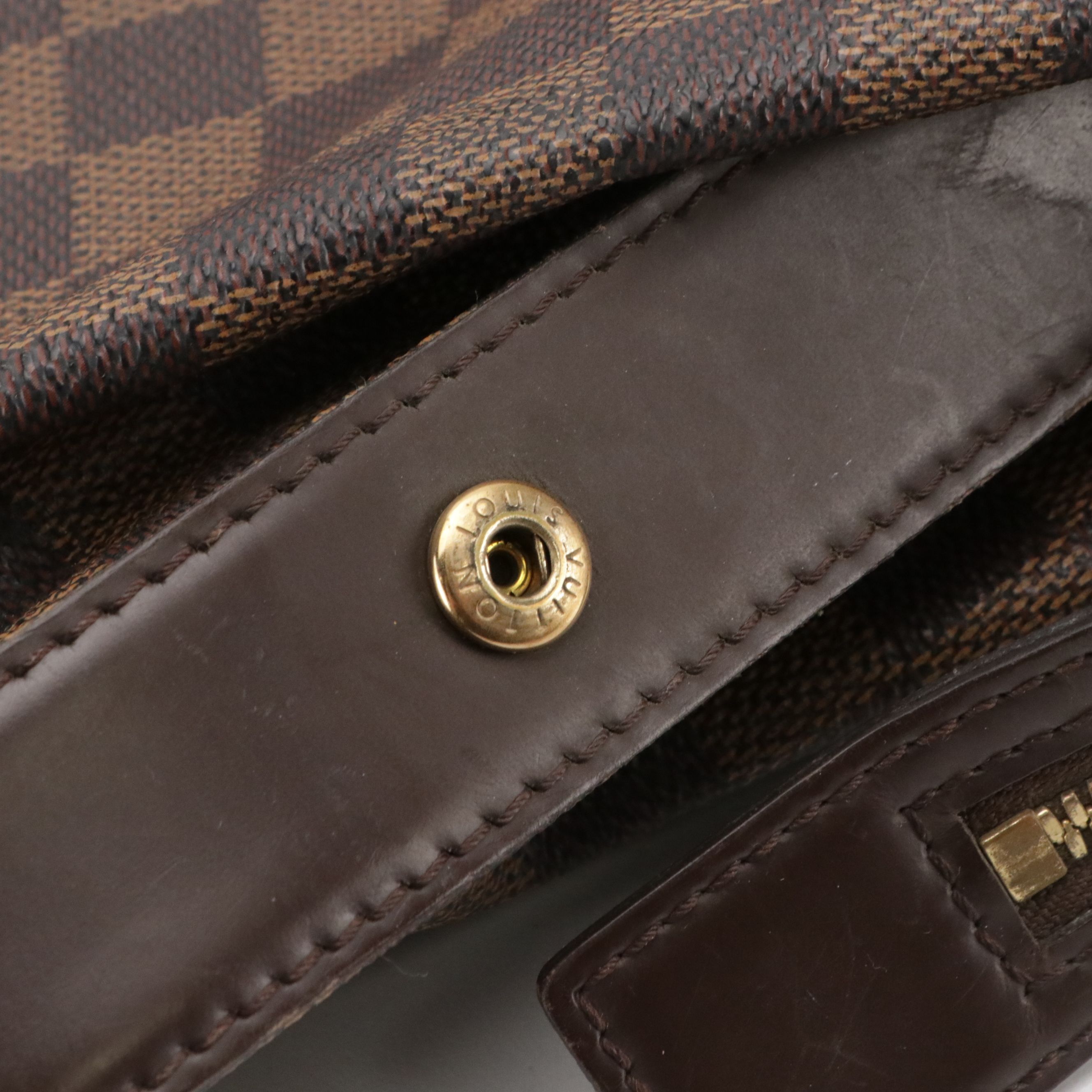 Louis Vuitton Chelsea Zip Shoulder Bag in Damier Ebene Canvas and Leather