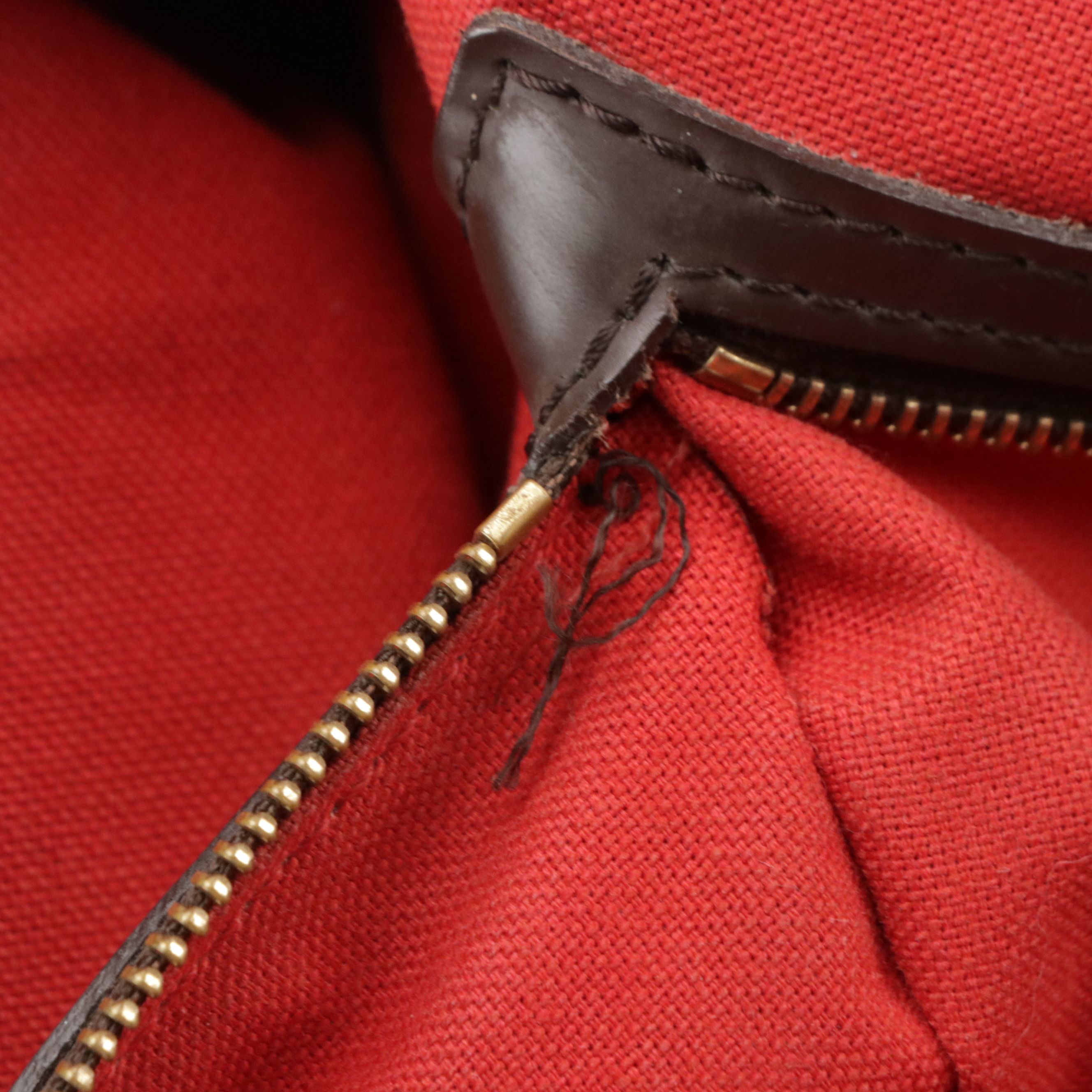 Louis Vuitton Chelsea Zip Shoulder Bag in Damier Ebene Canvas and Leather