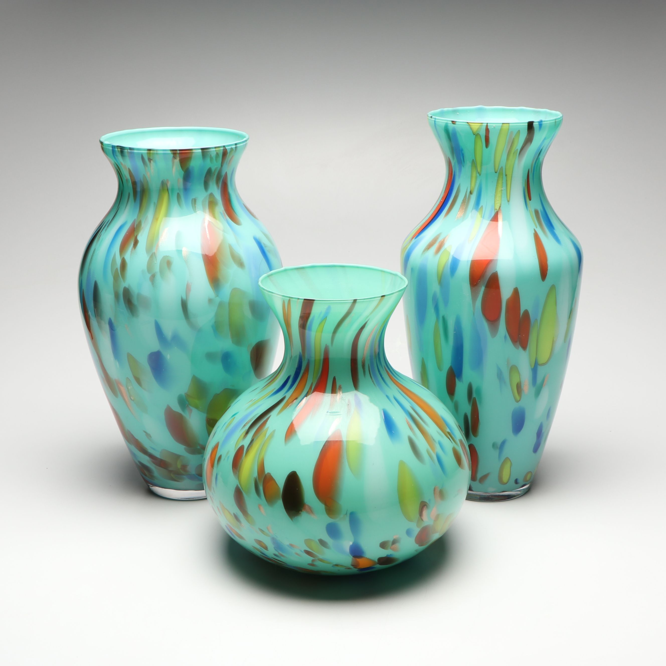 Azzurra Vetreria Artistica Italian Handblown Art Vases