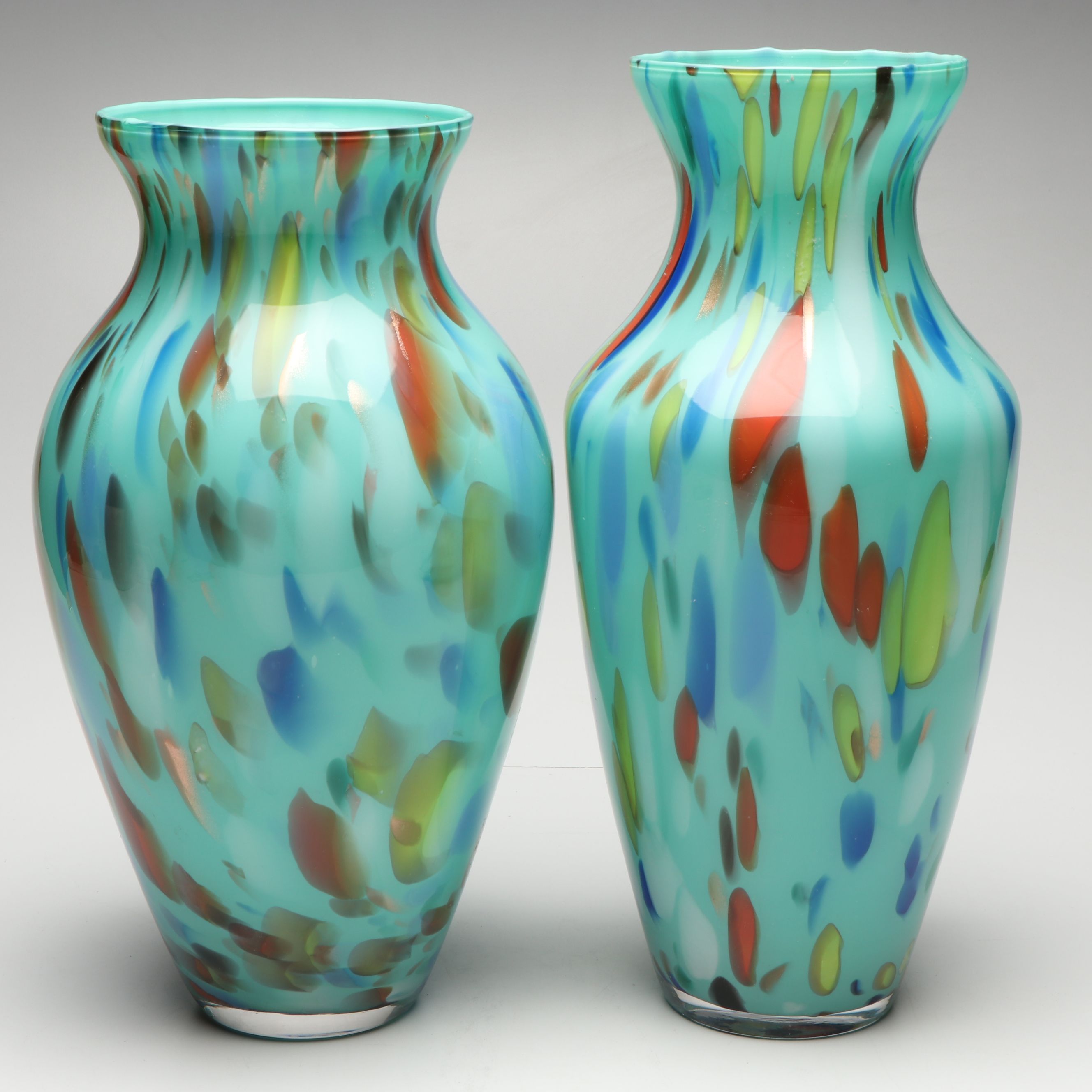 Azzurra Vetreria Artistica Italian Handblown Art Vases