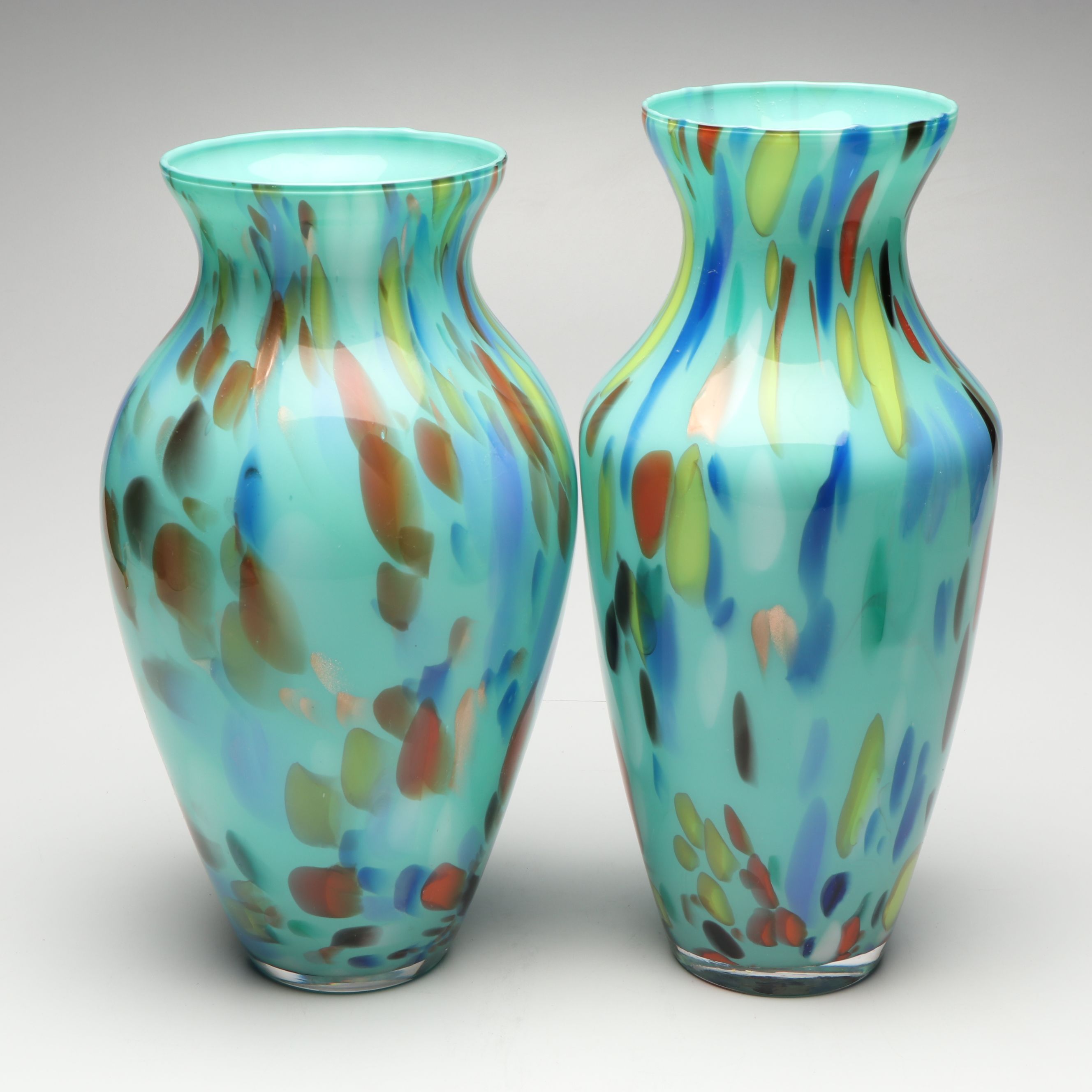 Azzurra Vetreria Artistica Italian Handblown Art Vases