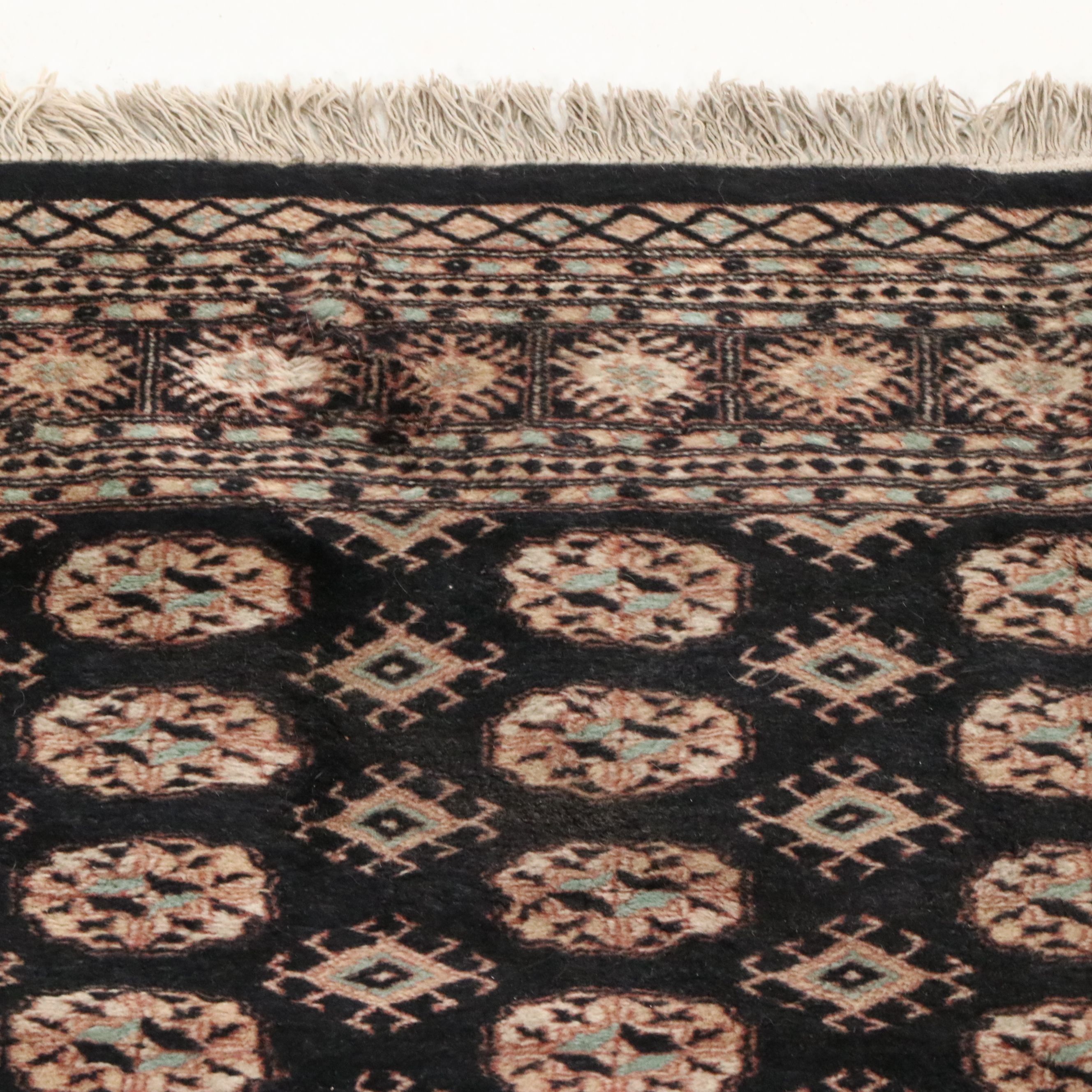 5'1 x 8'5 Hand-Knotted Pakistani Bokhara Area Rug