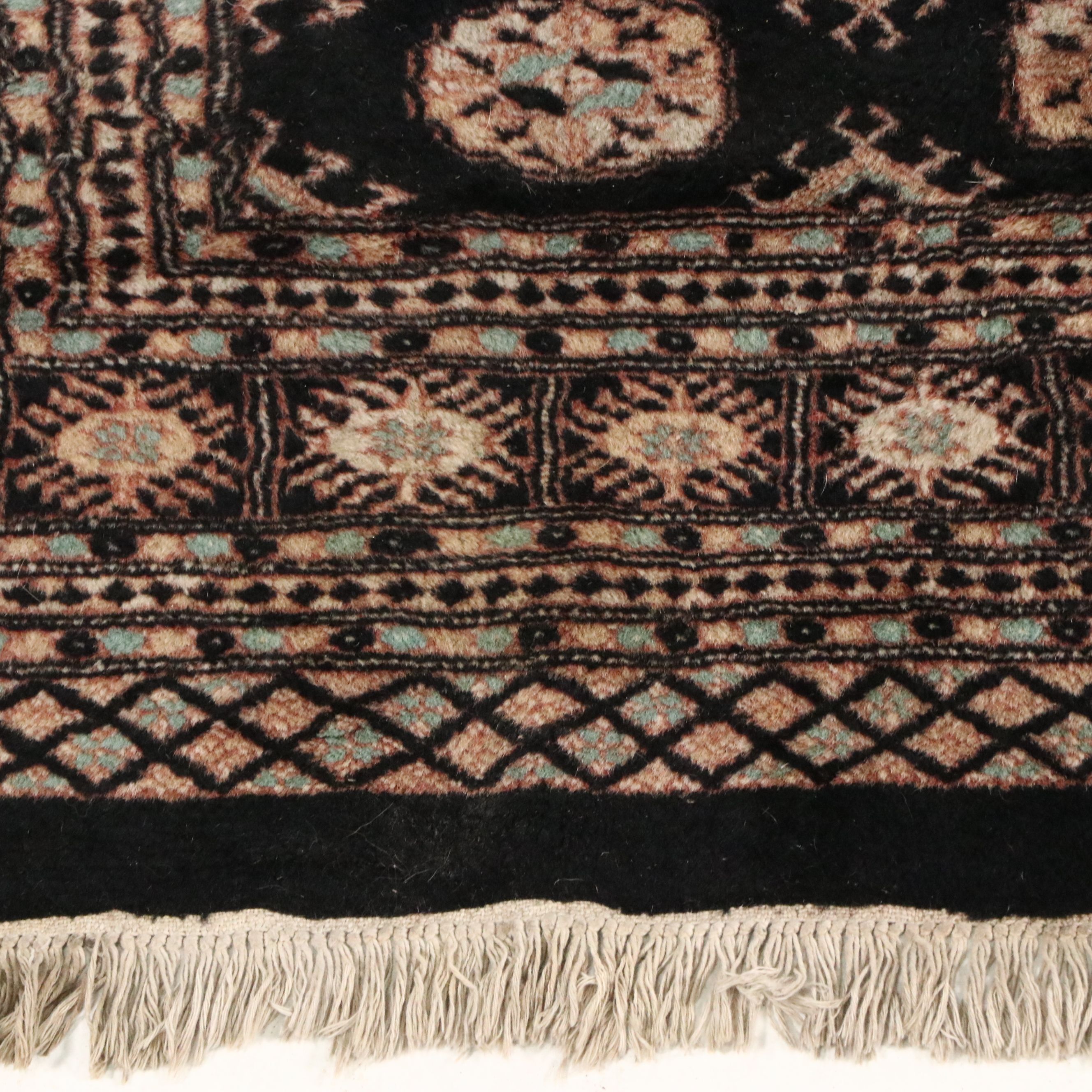 5'1 x 8'5 Hand-Knotted Pakistani Bokhara Area Rug