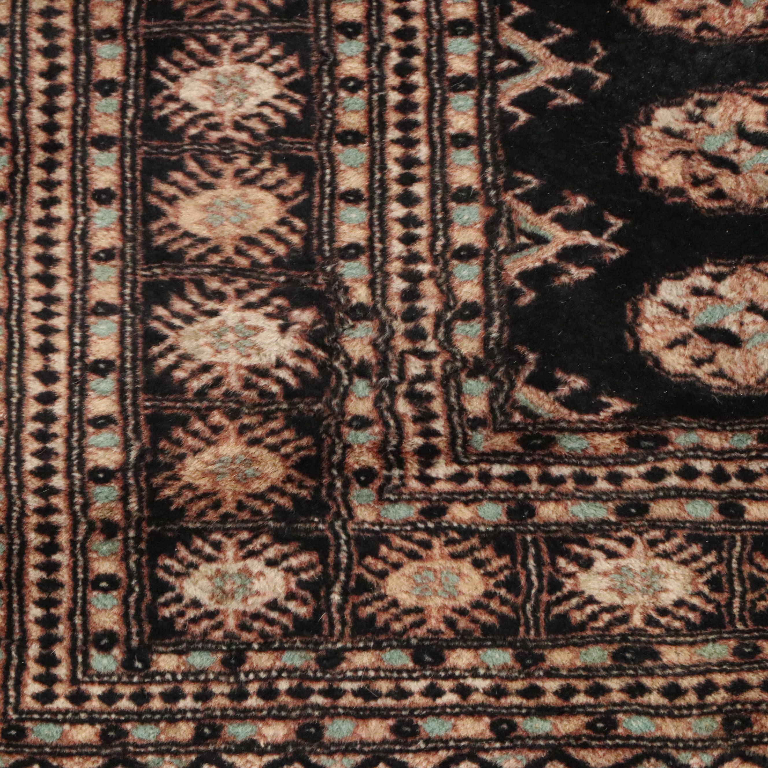 5'1 x 8'5 Hand-Knotted Pakistani Bokhara Area Rug