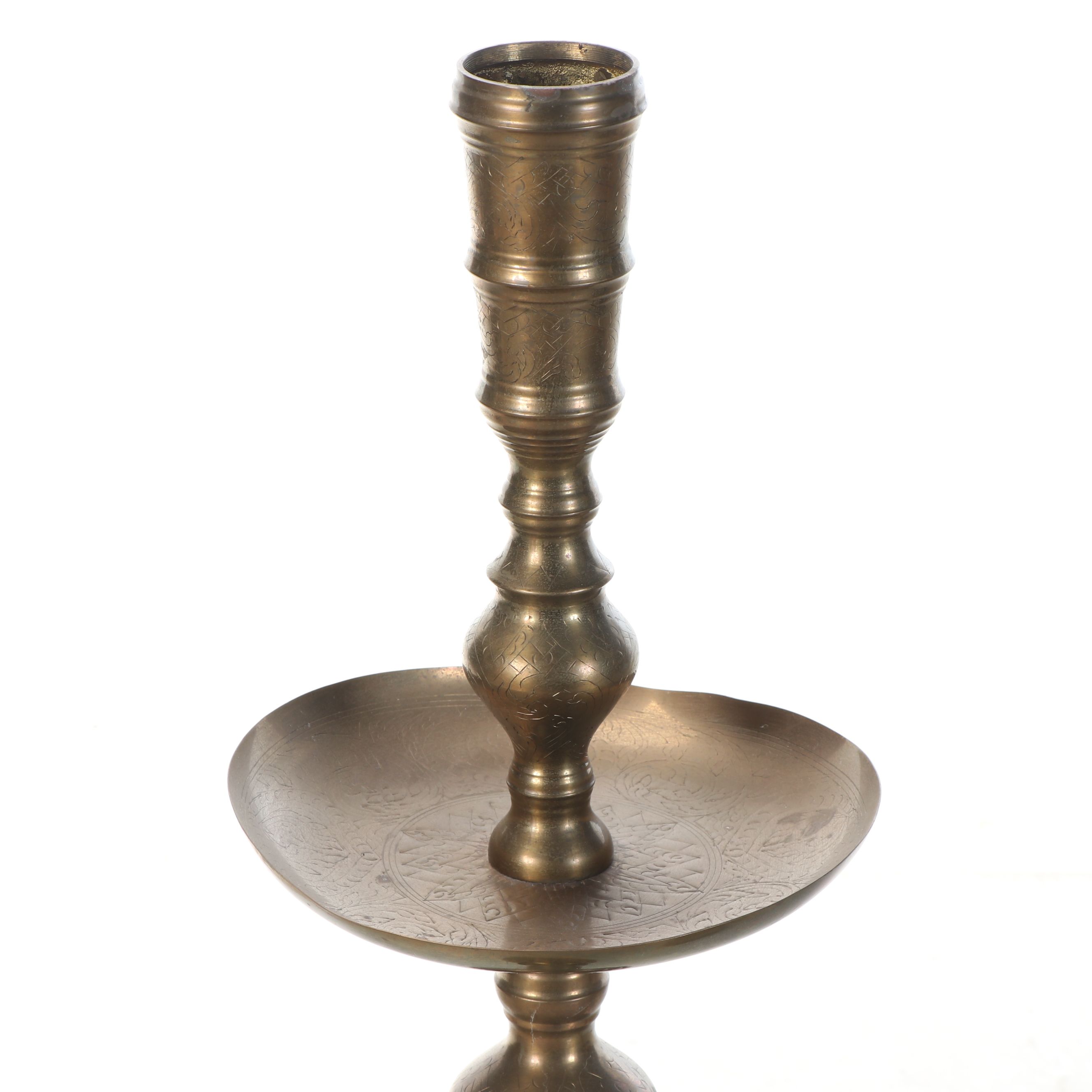 Moroccan Style Etched Brass Candle Holders