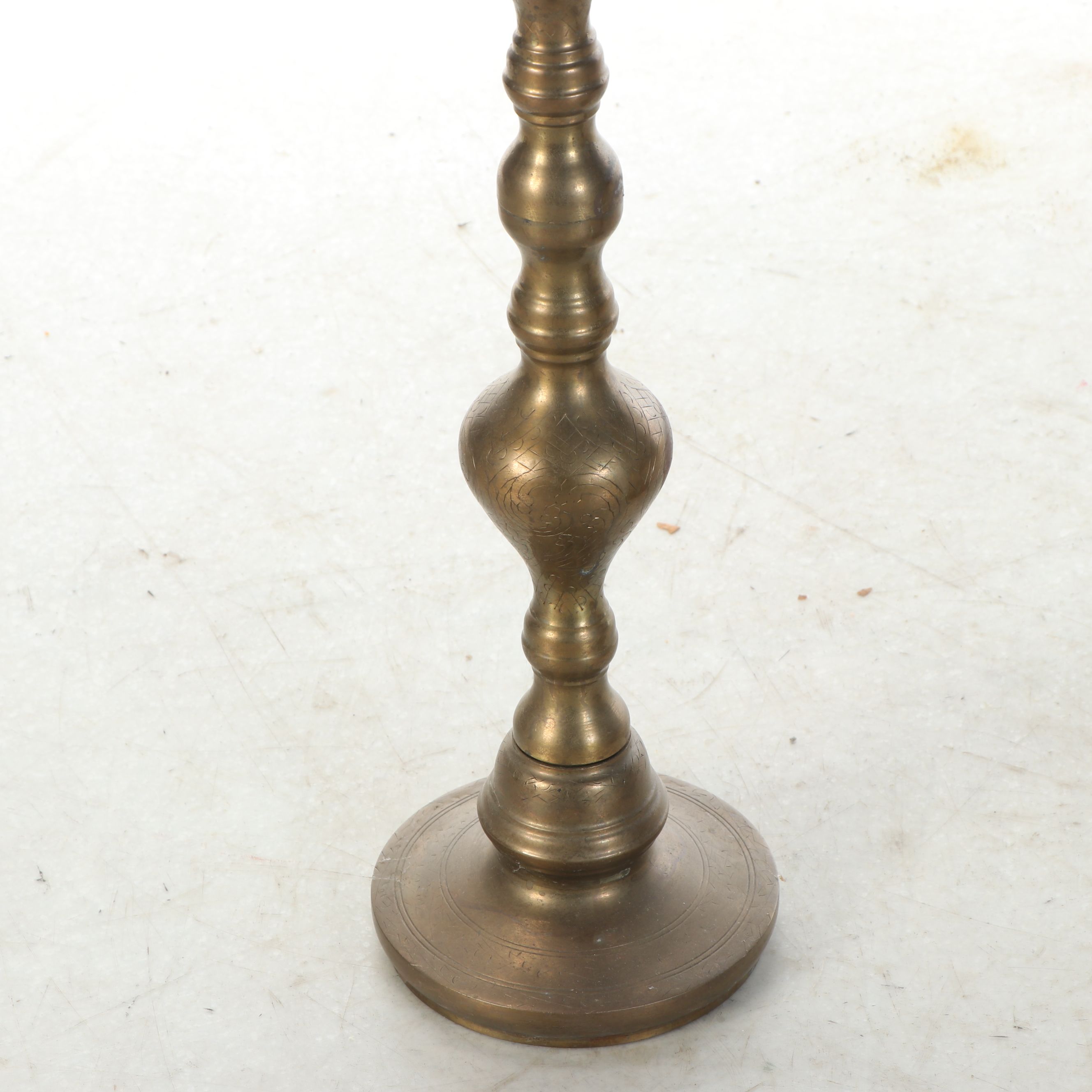 Moroccan Style Etched Brass Candle Holders