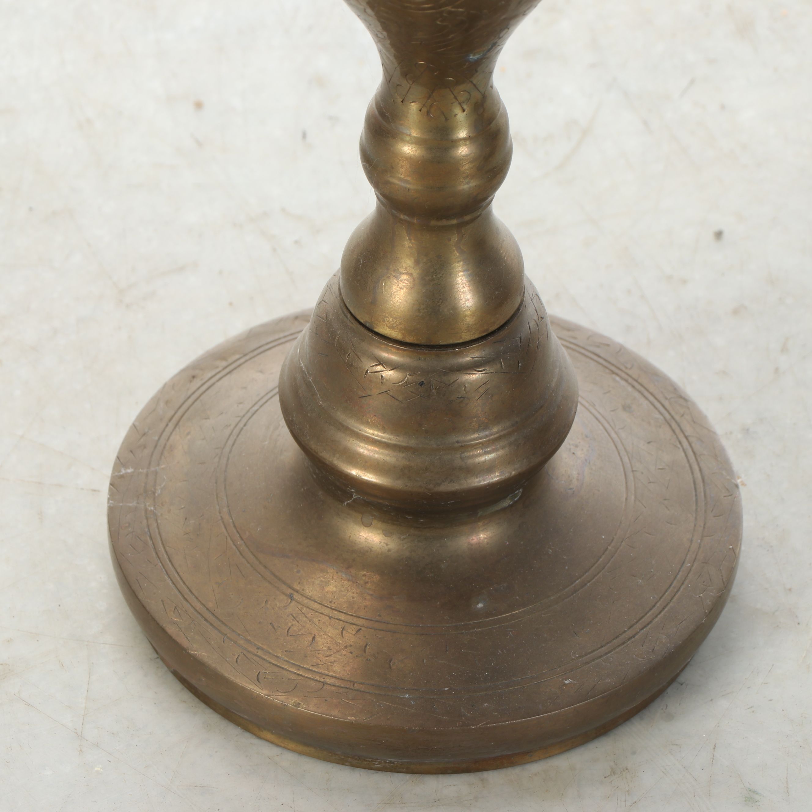 Moroccan Style Etched Brass Candle Holders
